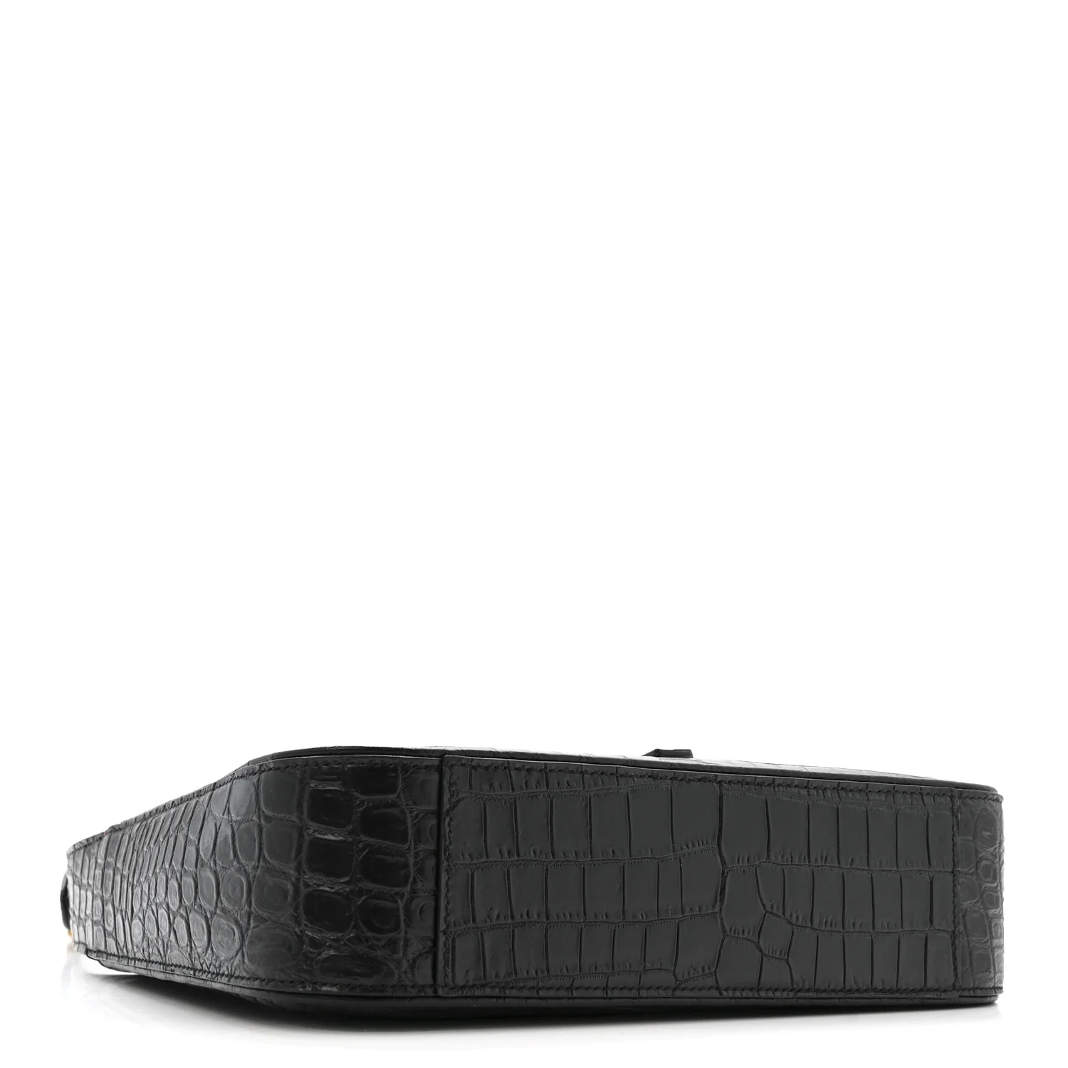 Calfskin Crocodile Embossed Le 5 A 7 Hobo Black - Image 4