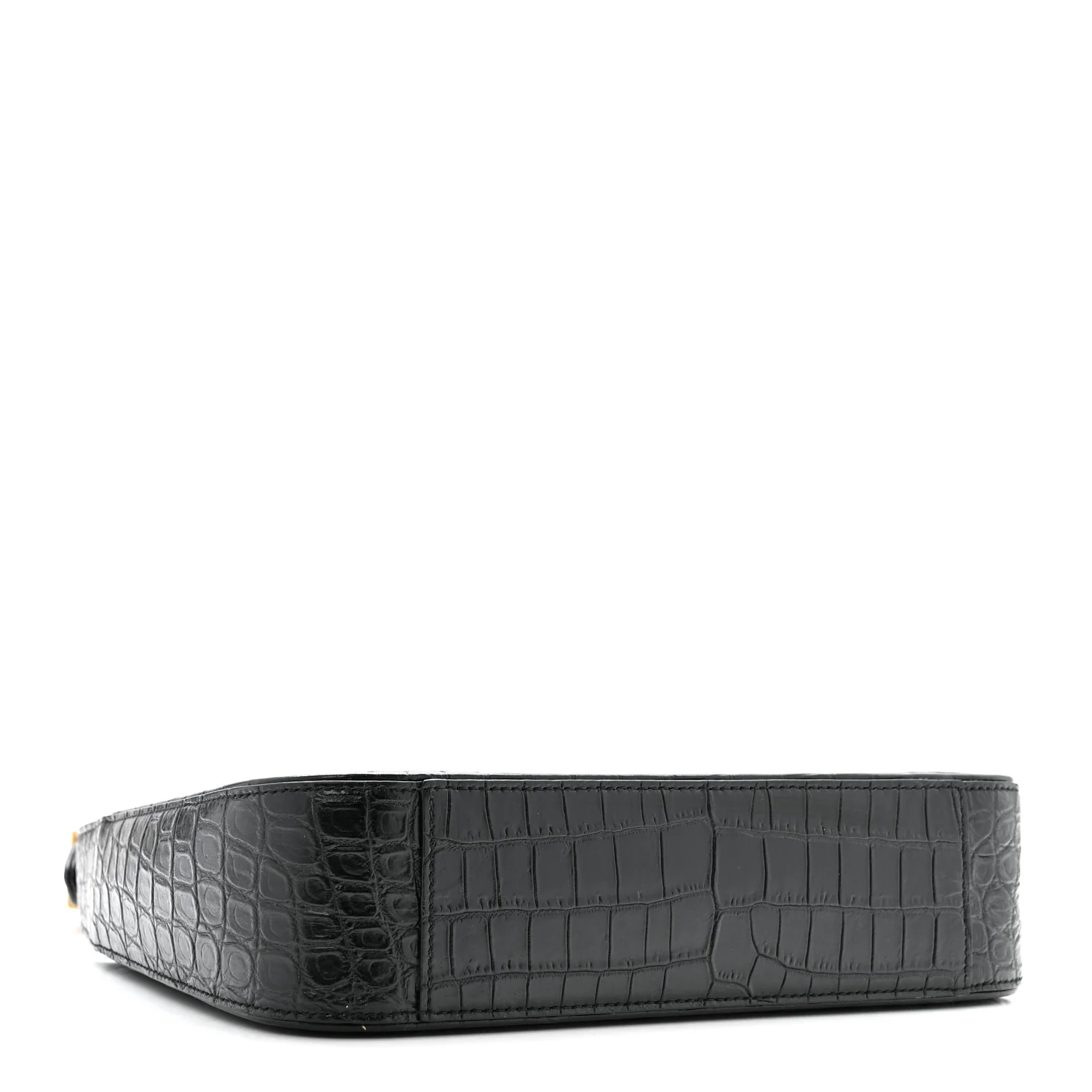 Calfskin Crocodile Embossed Le 5 A 7 Hobo Black - Image 4