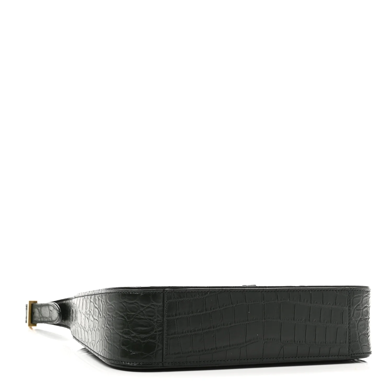 Calfskin Crocodile Embossed Le 5 A 7 Hobo Dark Green Bottle - Image 4