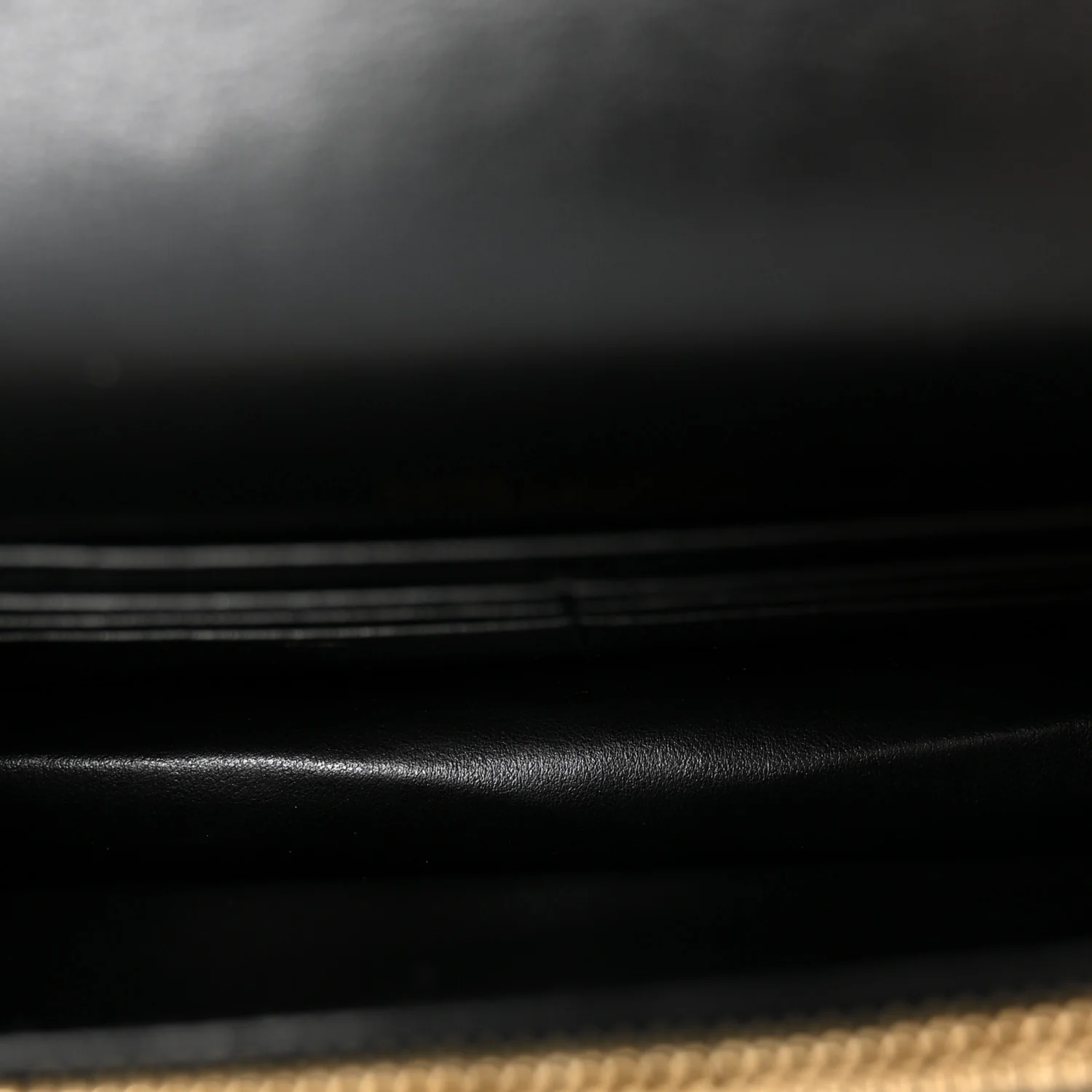 Calfskin Crocodile Embossed Monogram Sunset Top Handle Chain Wallet Black - Image 7