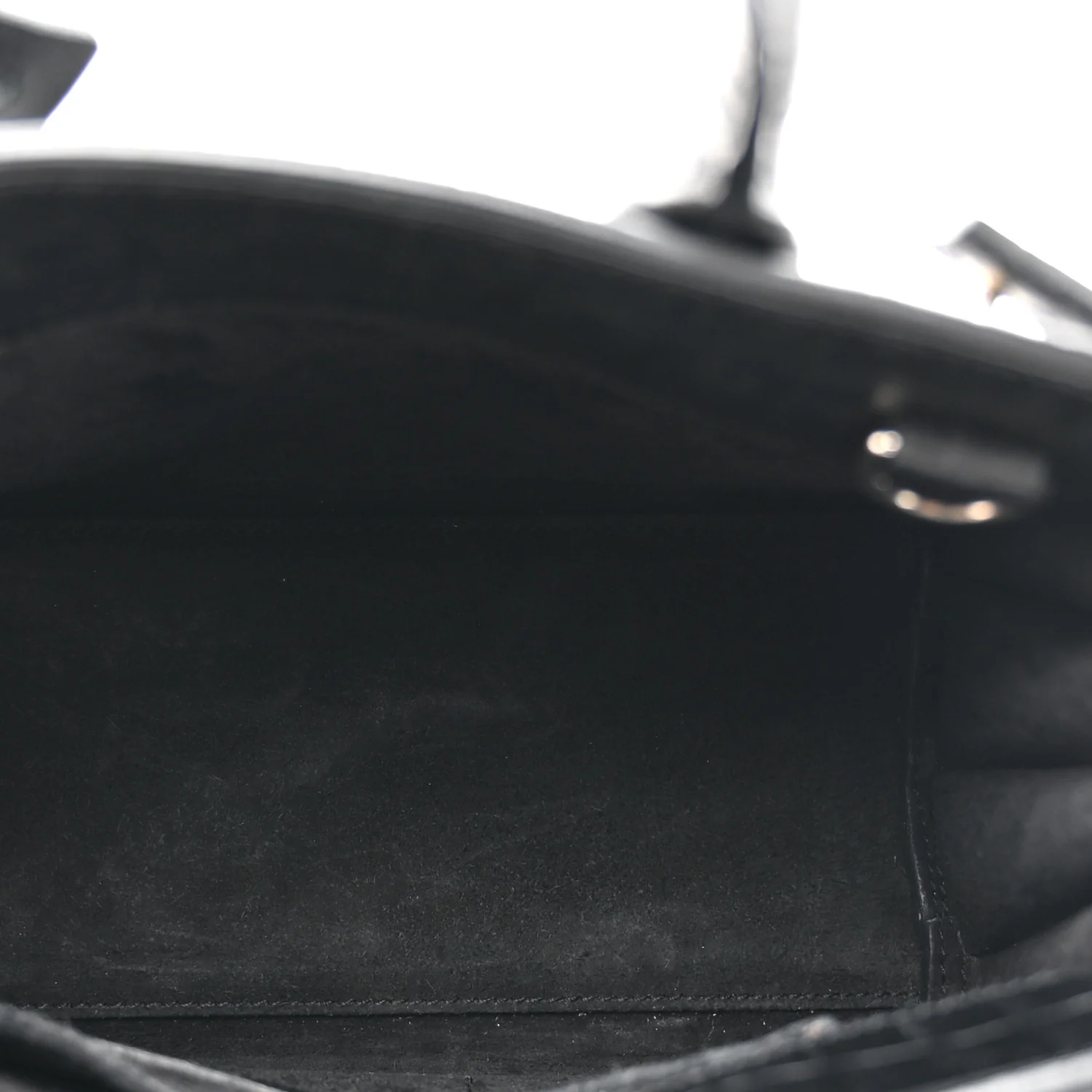 Calfskin Crocodile Embossed Nano Sac De Jour Black - Image 5