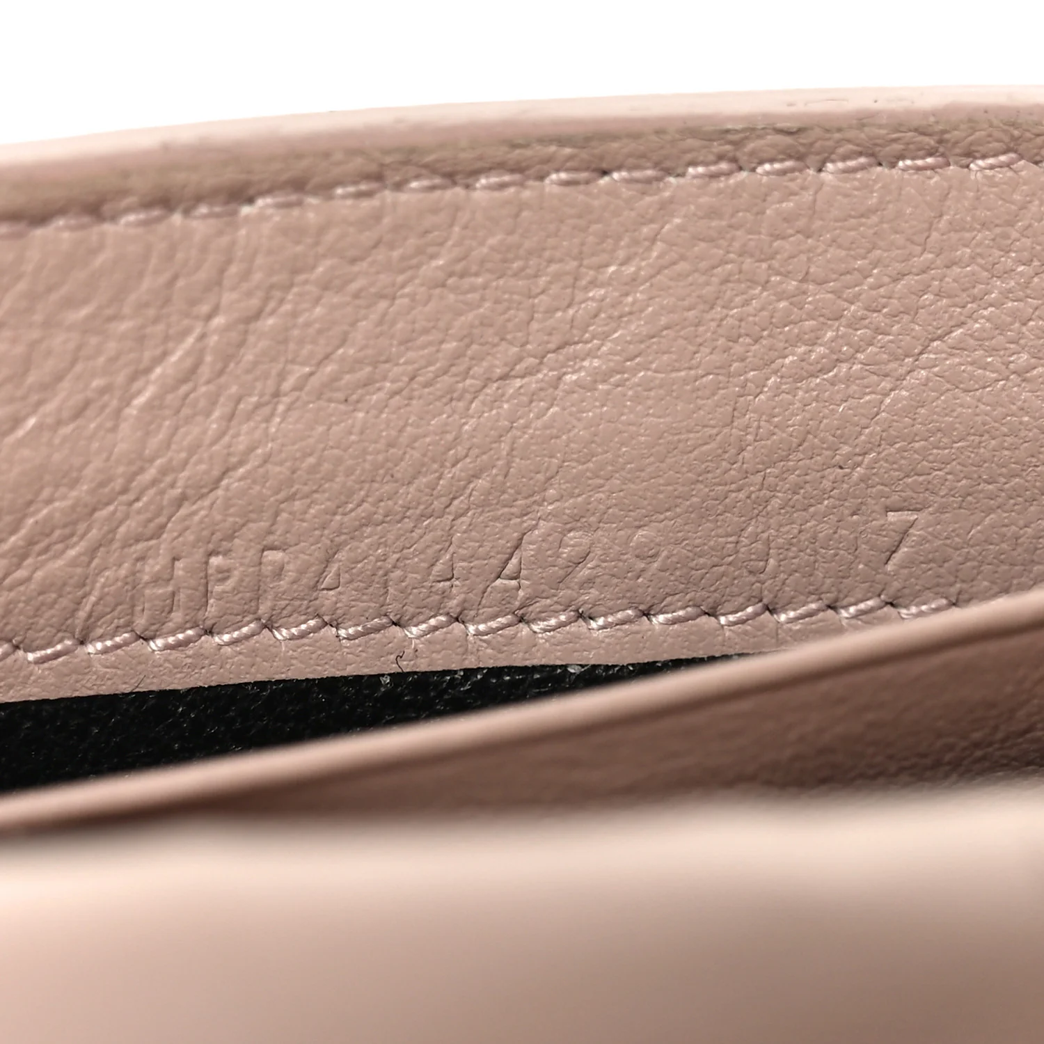 Calfskin Crocodile Embossed Small Monogram Envelope Wallet Rose Antic - Image 7