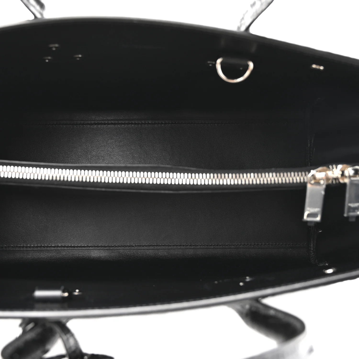 Calfskin Crocodile Embossed Small Sac de Jour Black - Image 5