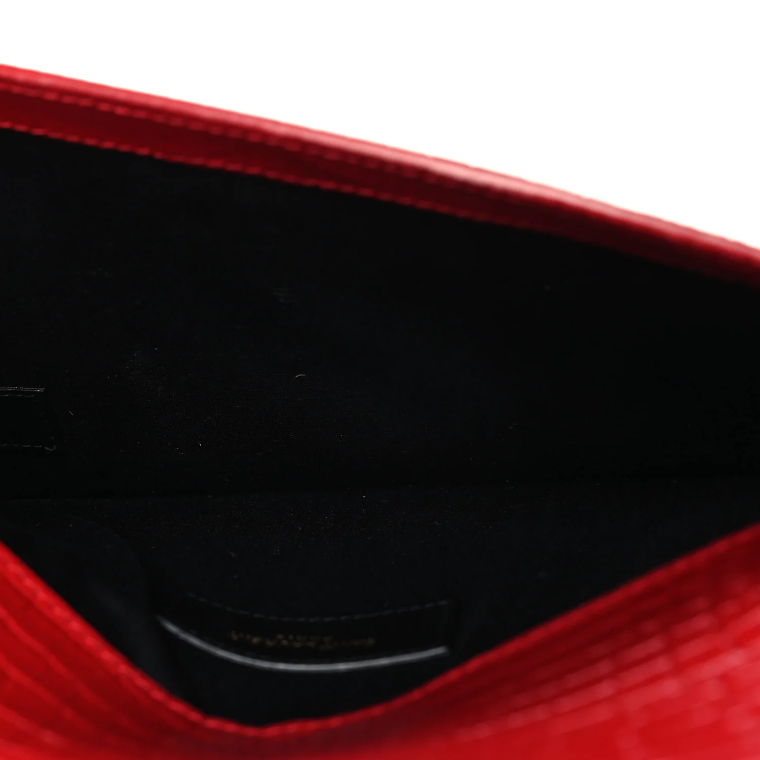 Calfskin Crocodile Embossed Uptown Monogram Pouch Black - Image 10