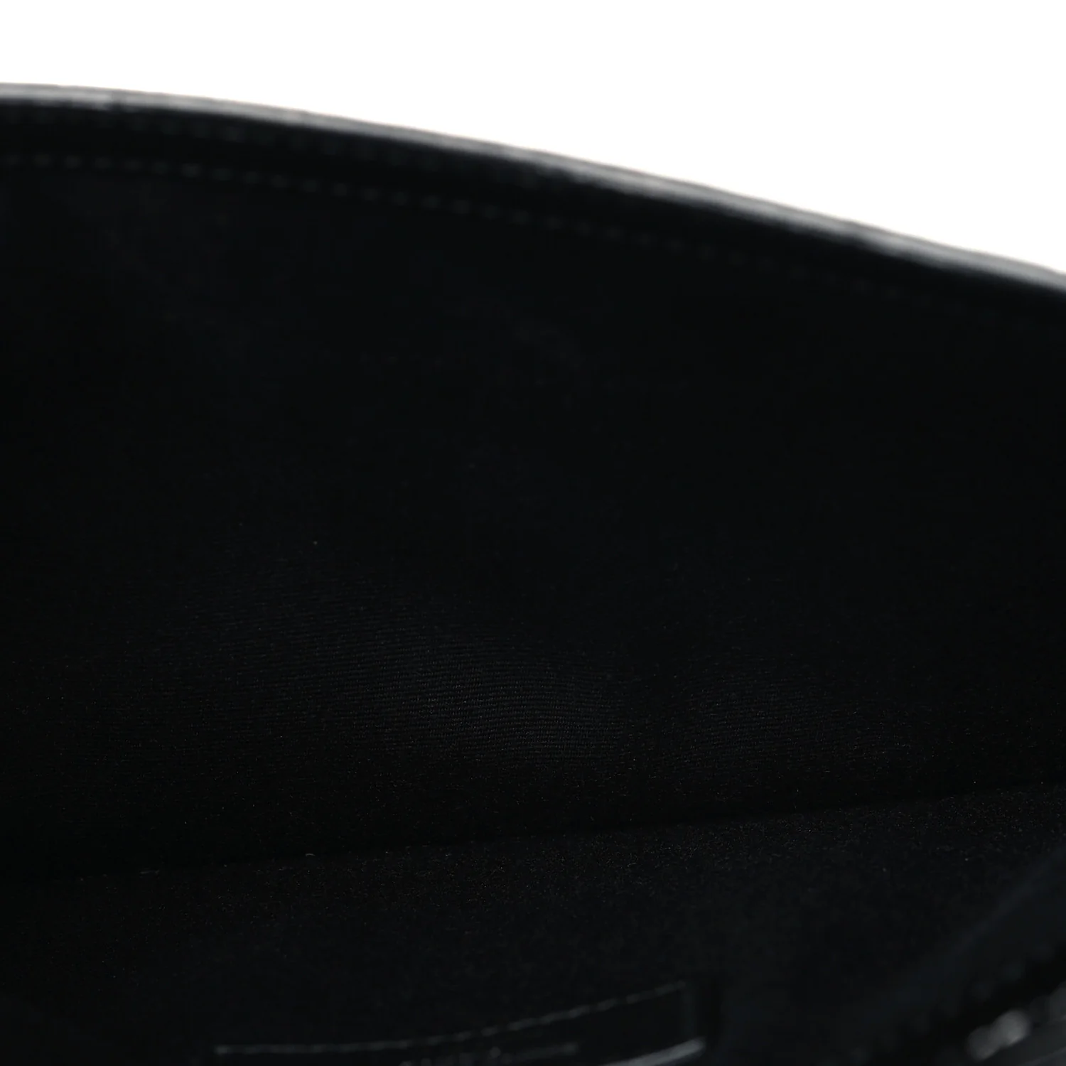 Calfskin Crocodile Embossed Uptown Monogram Pouch Black - Image 5