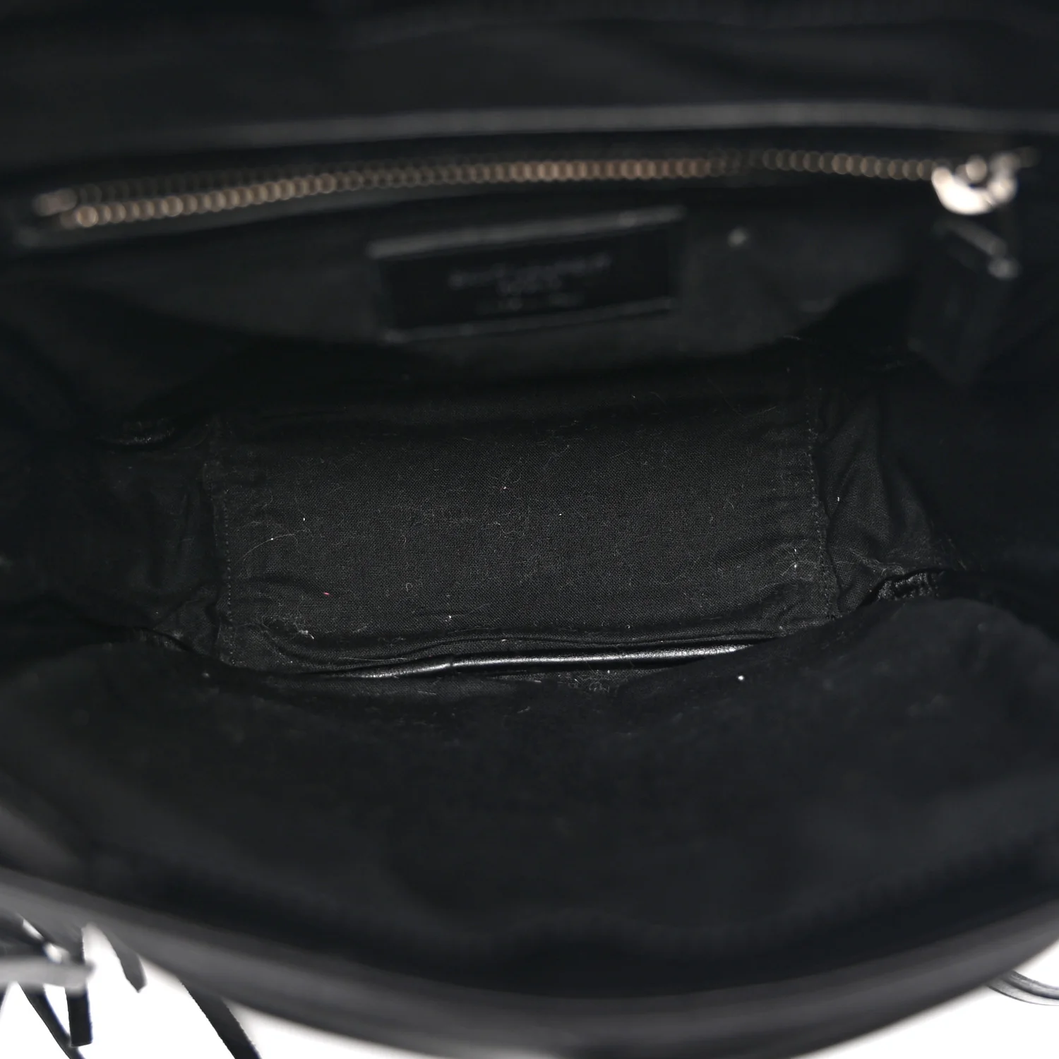 Calfskin Fringe Festival Backpack Black - Image 5