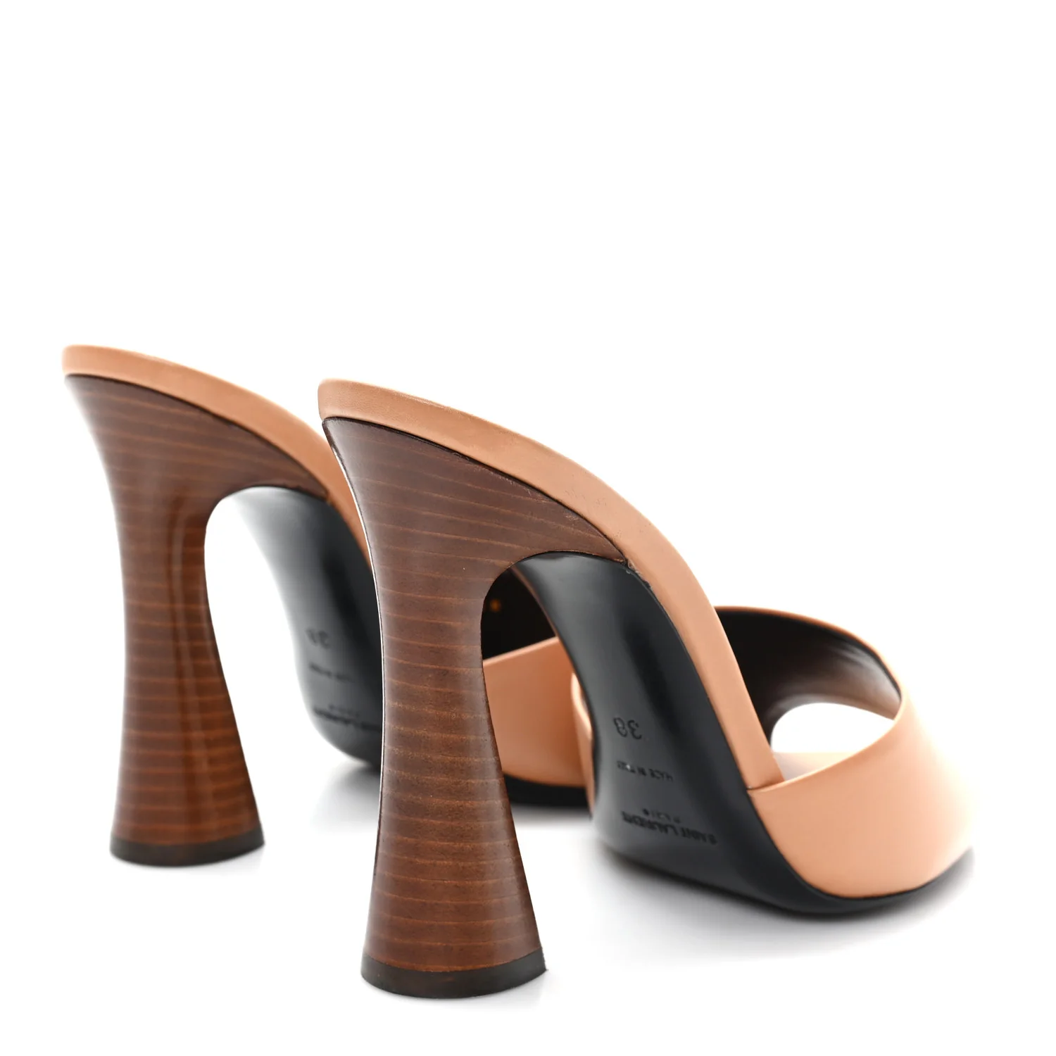 Calfskin Gippy 105 Mule Sandals 38 Bisque - Image 5