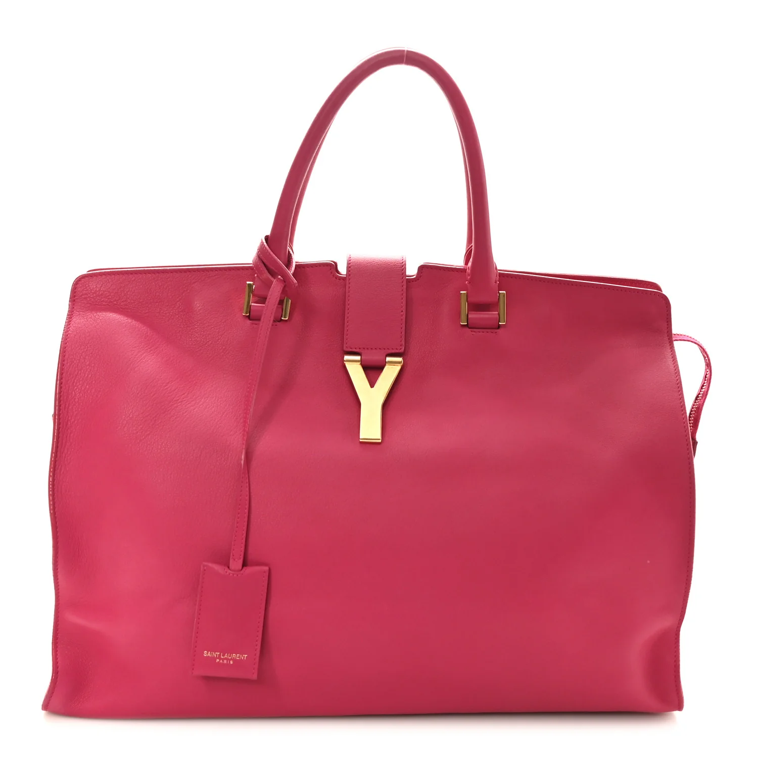 Calfskin Large Classic Y Cabas Fuchsia