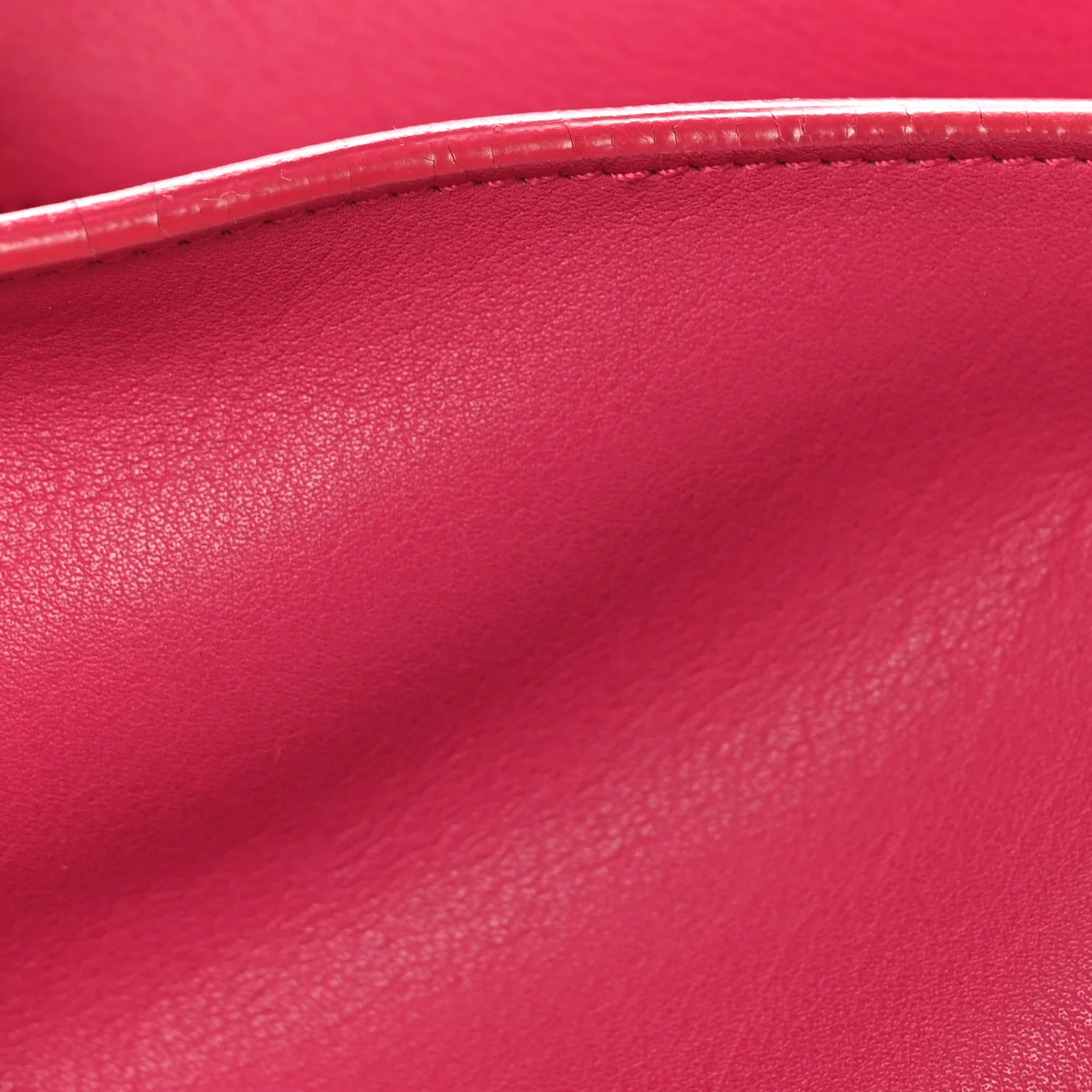 Calfskin Large Classic Y Cabas Fuchsia - Image 10