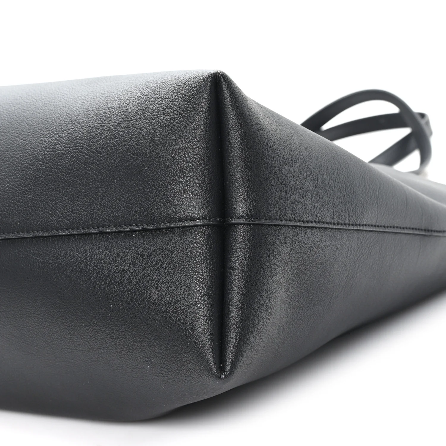 Calfskin Large Shopping Tote Black - Image 11