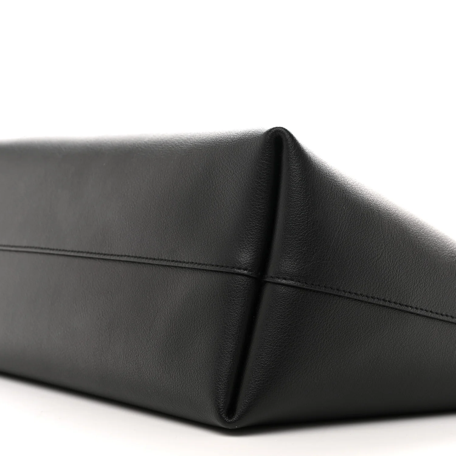 Calfskin Large Shopping Tote Black - Image 11