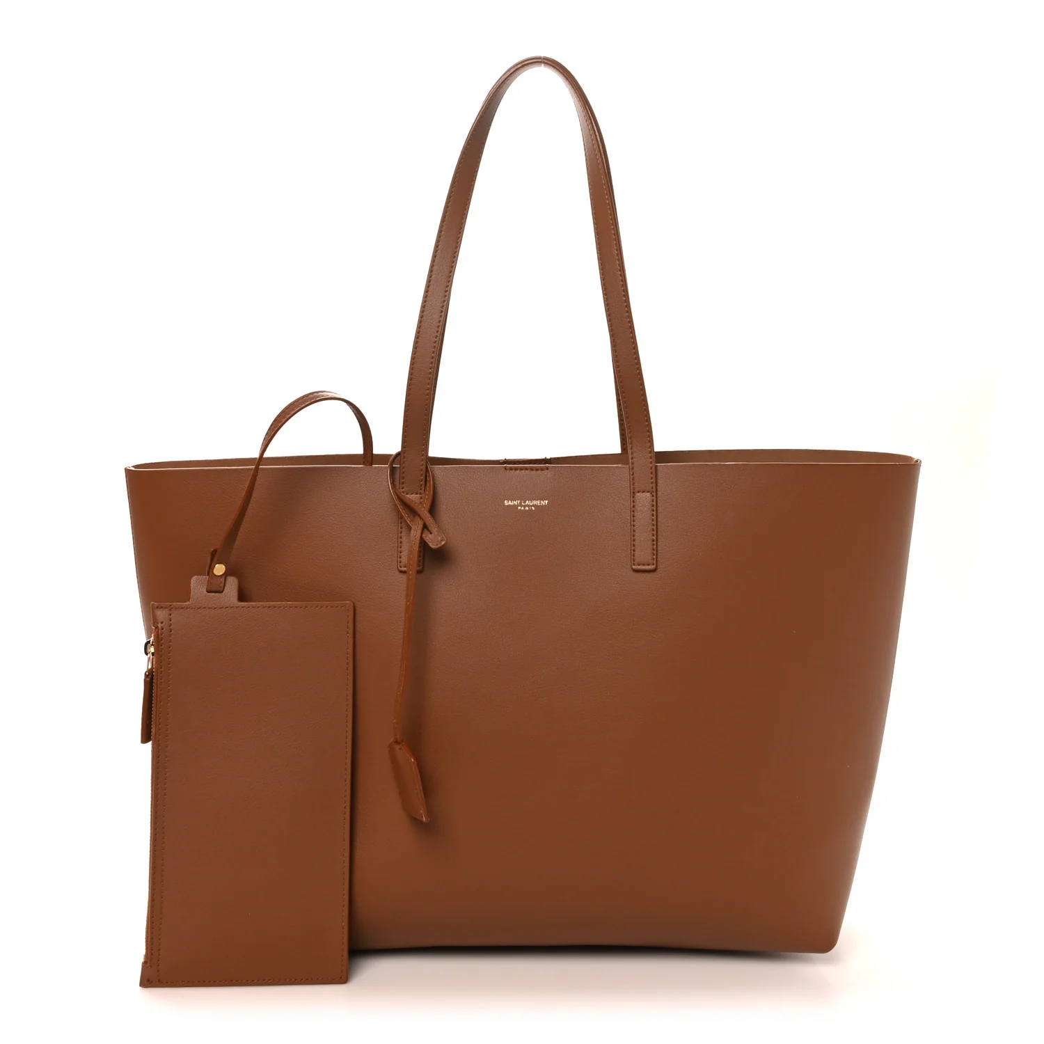 Calfskin Large Shopping Tote Brick - Image 3