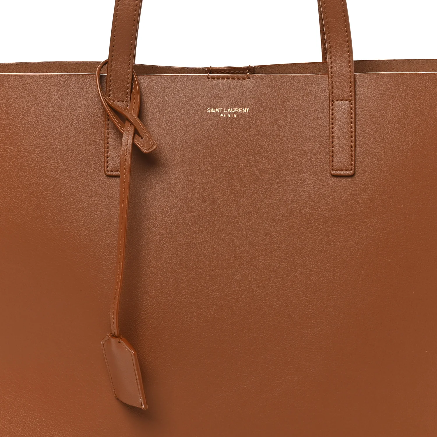 Calfskin Large Shopping Tote Brick - Image 9