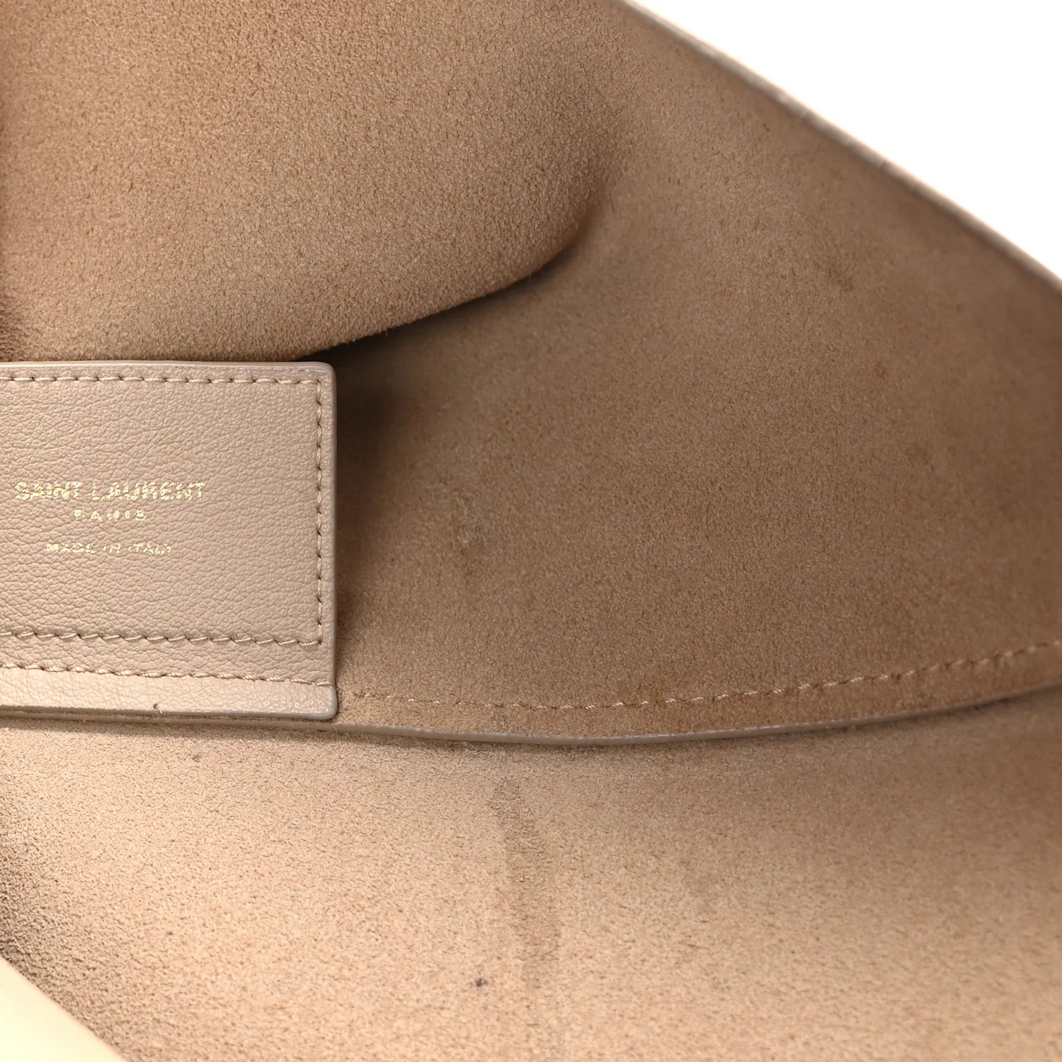Calfskin Large Shopping Tote Dark Beige - Image 7