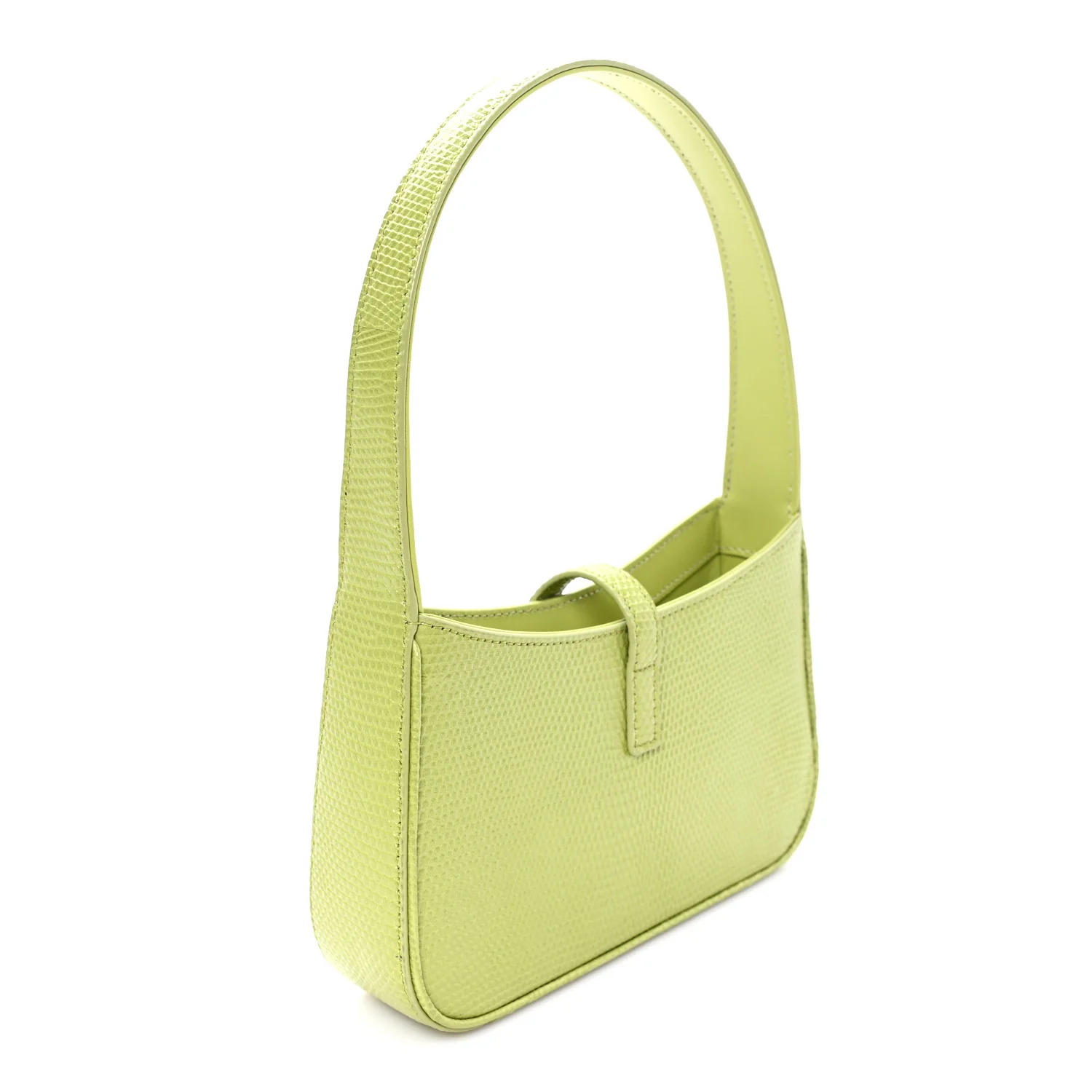 Calfskin Lizard Embossed Le 5 A 7 Mini Hobo Dull Lime - Image 3