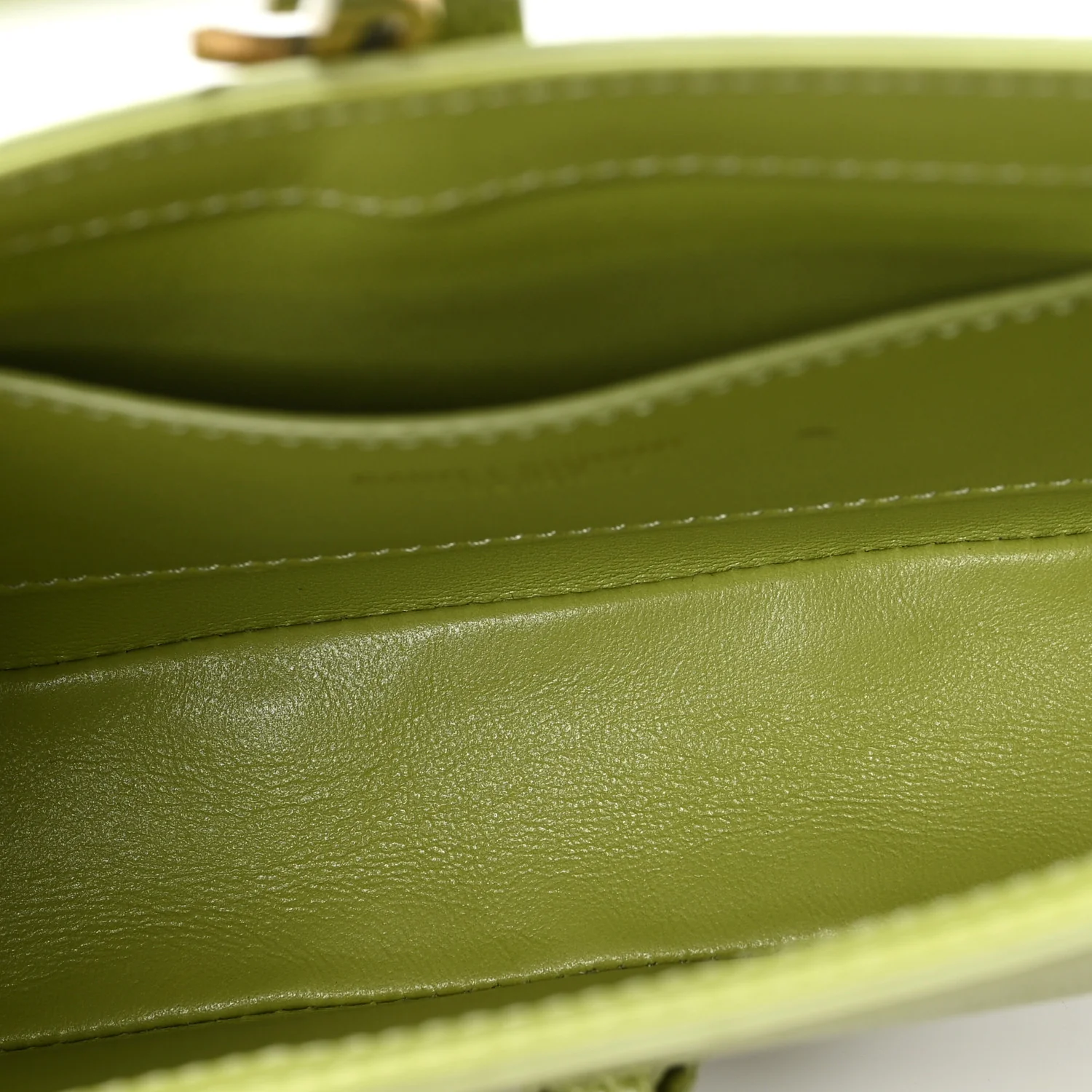 Calfskin Lizard Embossed Le 5 A 7 Mini Hobo Dull Lime - Image 5