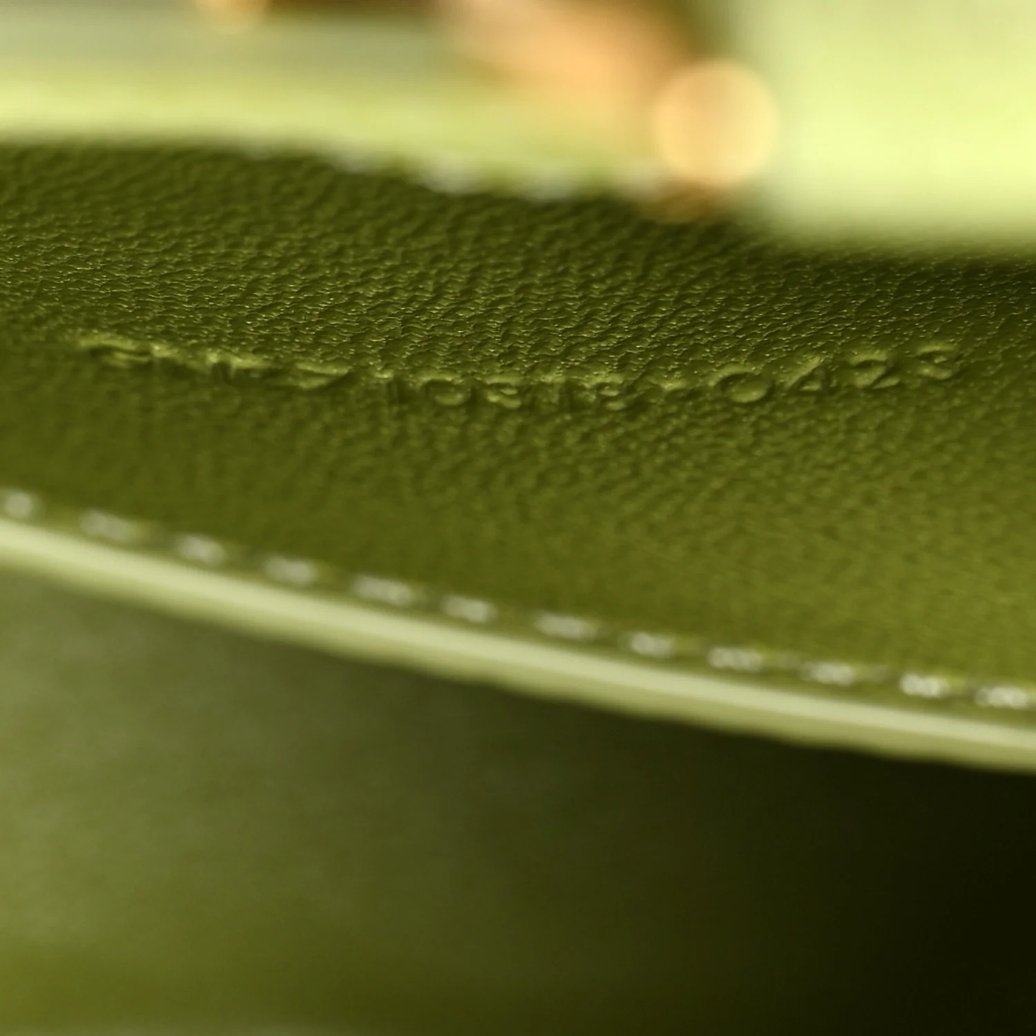 Calfskin Lizard Embossed Le 5 A 7 Mini Hobo Dull Lime - Image 7