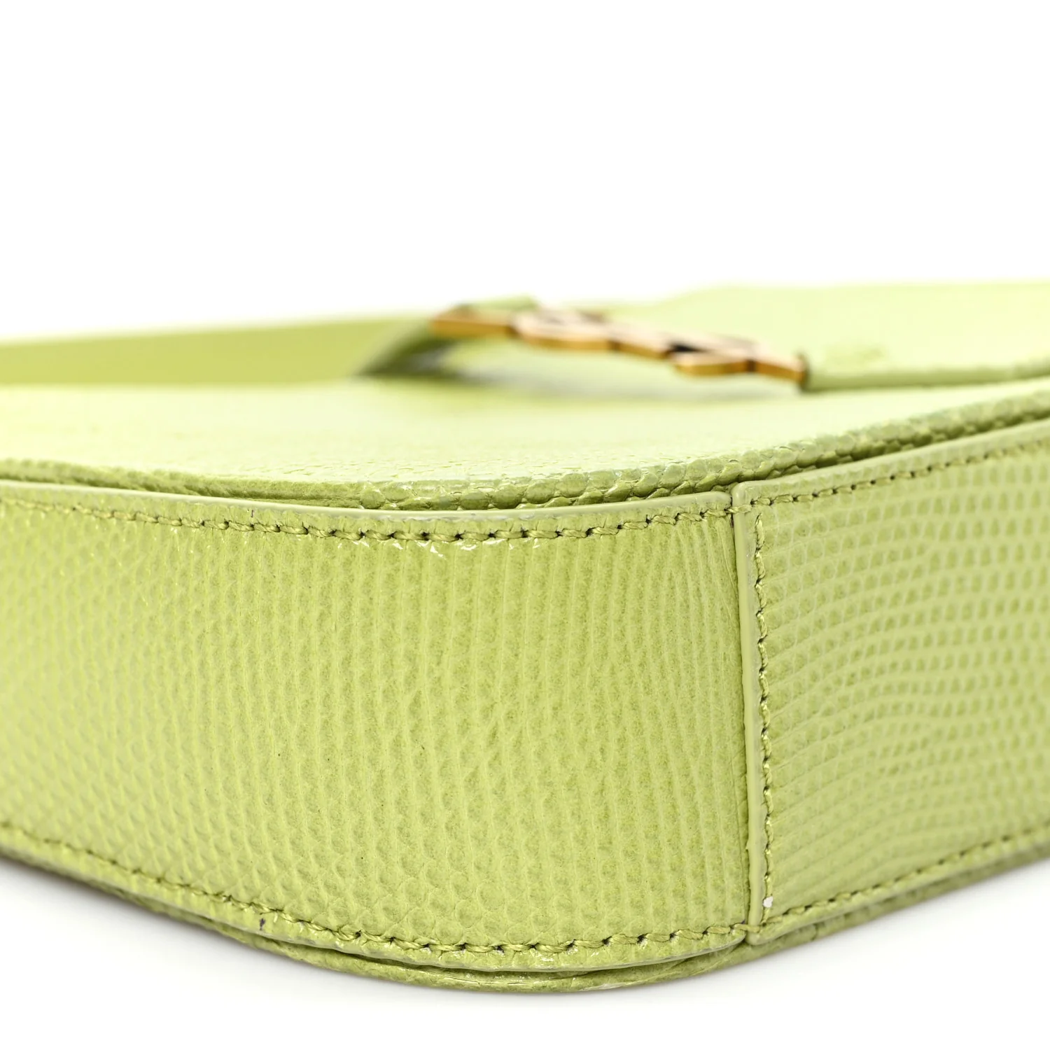Calfskin Lizard Embossed Le 5 A 7 Mini Hobo Dull Lime - Image 9