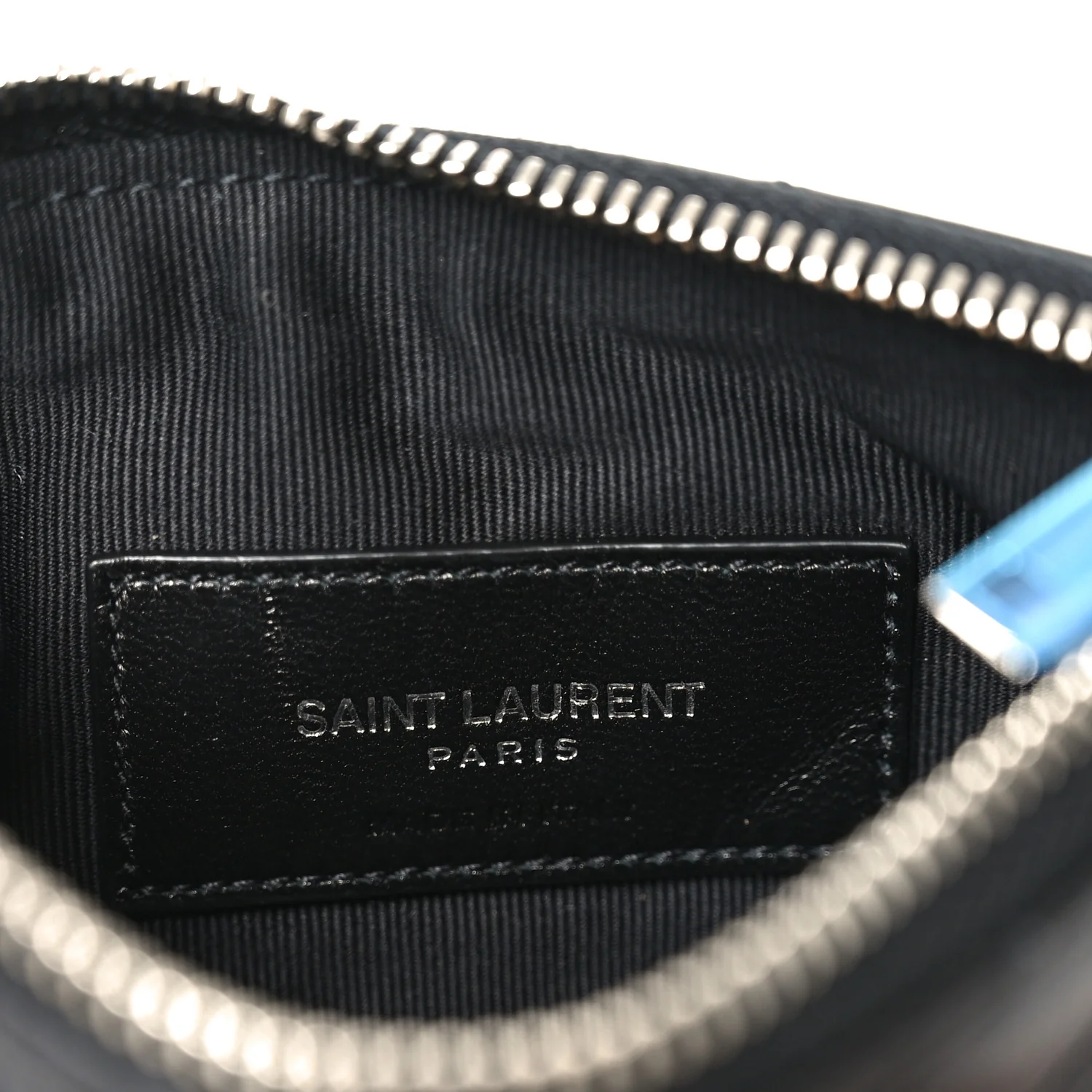 Calfskin Matelasse Monogram Key Pouch Black - Image 6