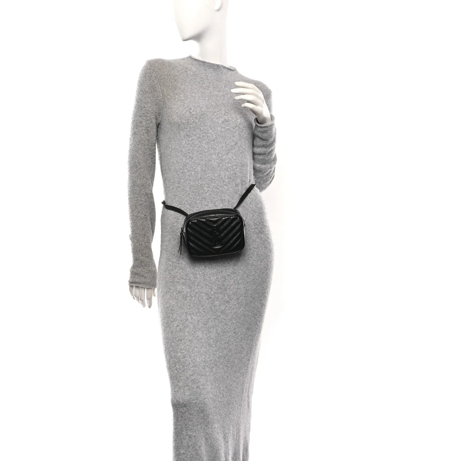 Calfskin Matelasse Monogram Lou Belt Bag Black - Image 2