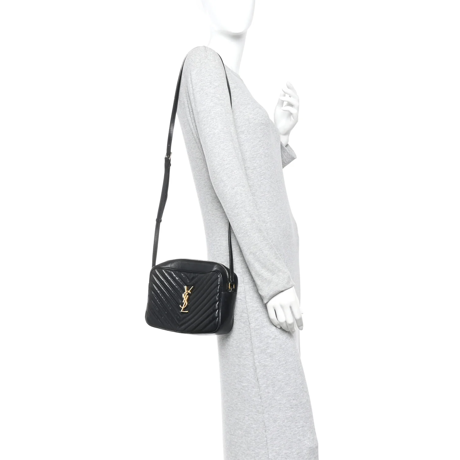 Calfskin Matelasse Monogram Lou Camera Bag Black - Image 2