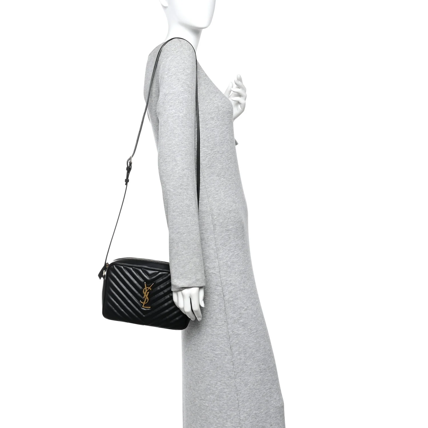 Calfskin Matelasse Monogram Lou Camera Bag Black - Image 2