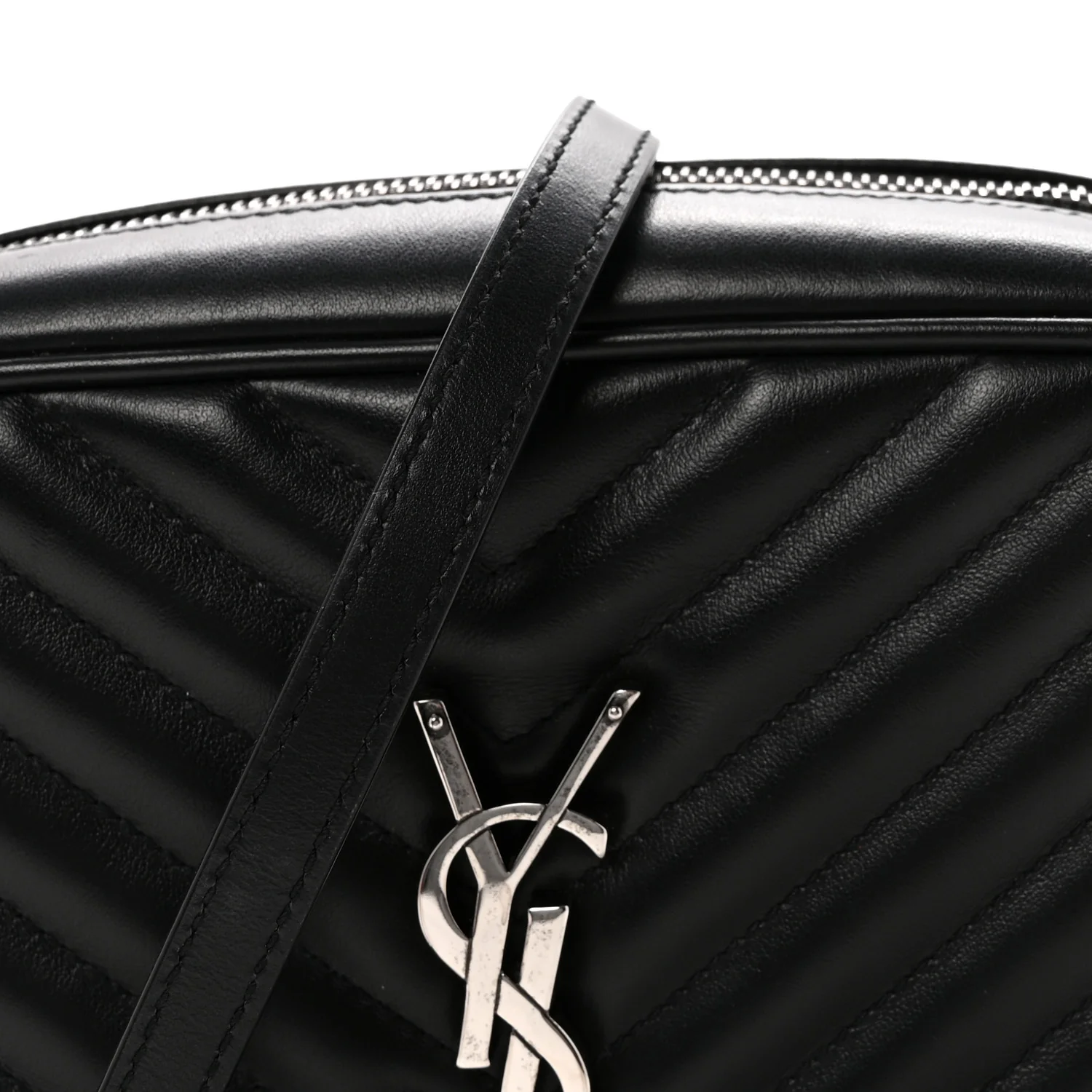 Calfskin Matelasse Monogram Lou Camera Bag Black - Image 7