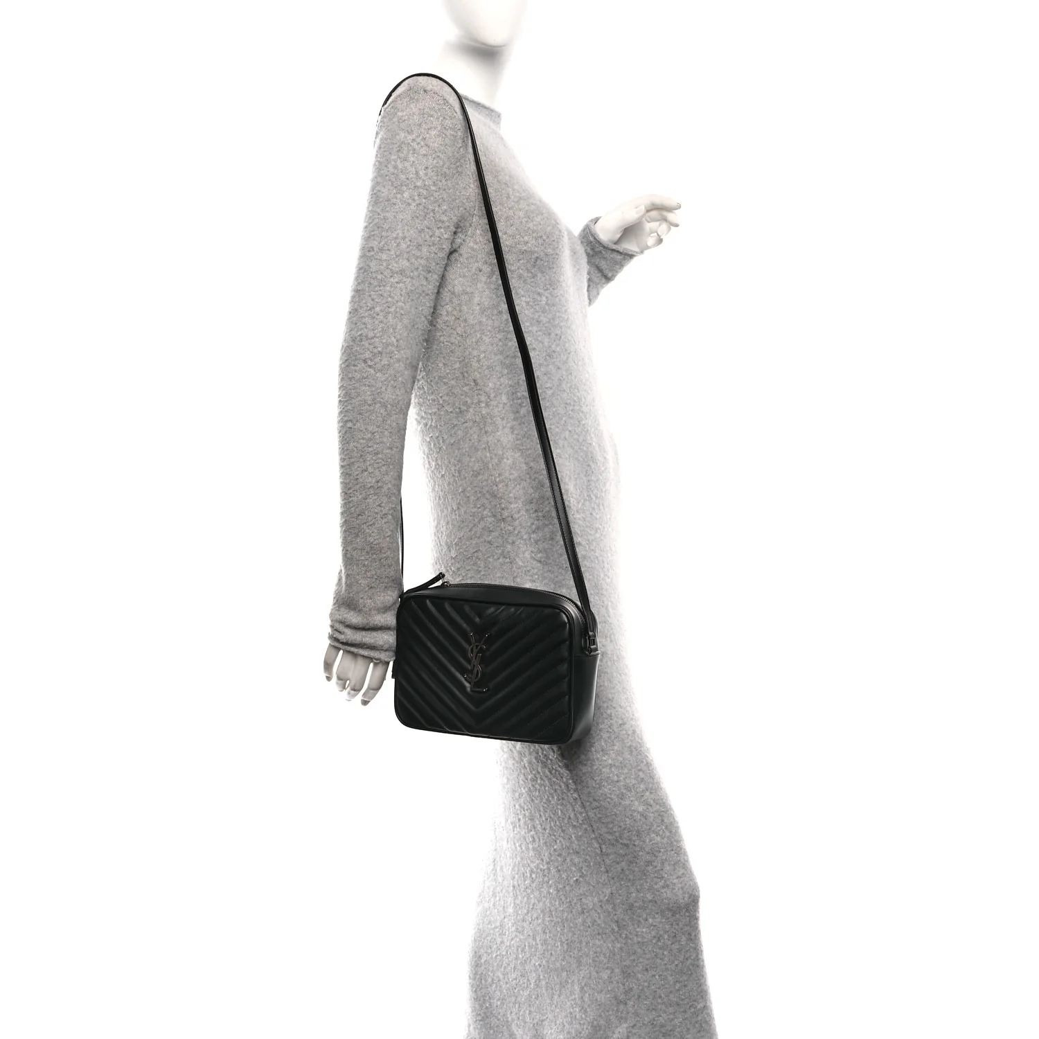 Calfskin Matelasse Monogram Lou Camera Bag Black - Image 2