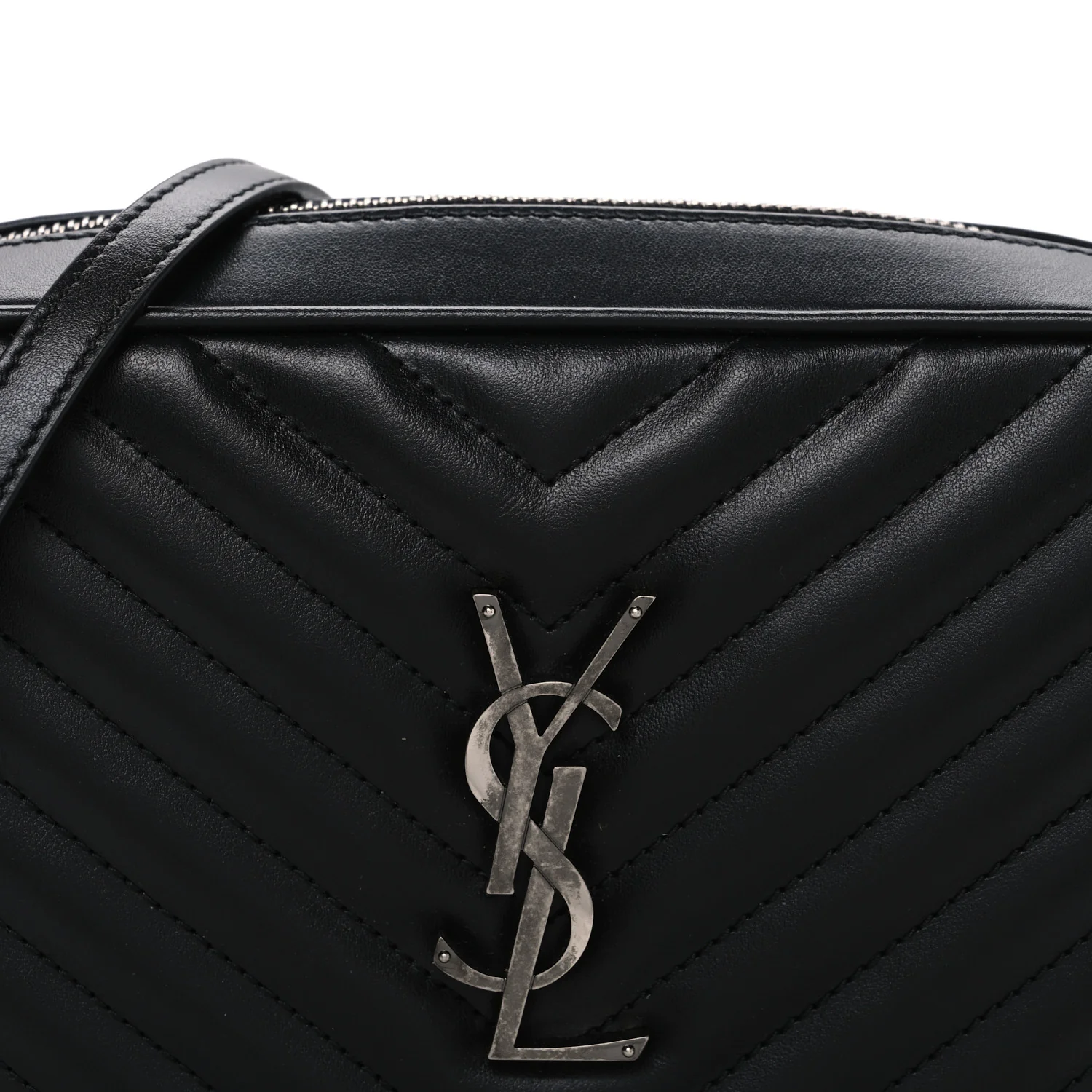 Calfskin Matelasse Monogram Lou Camera Bag Black - Image 8