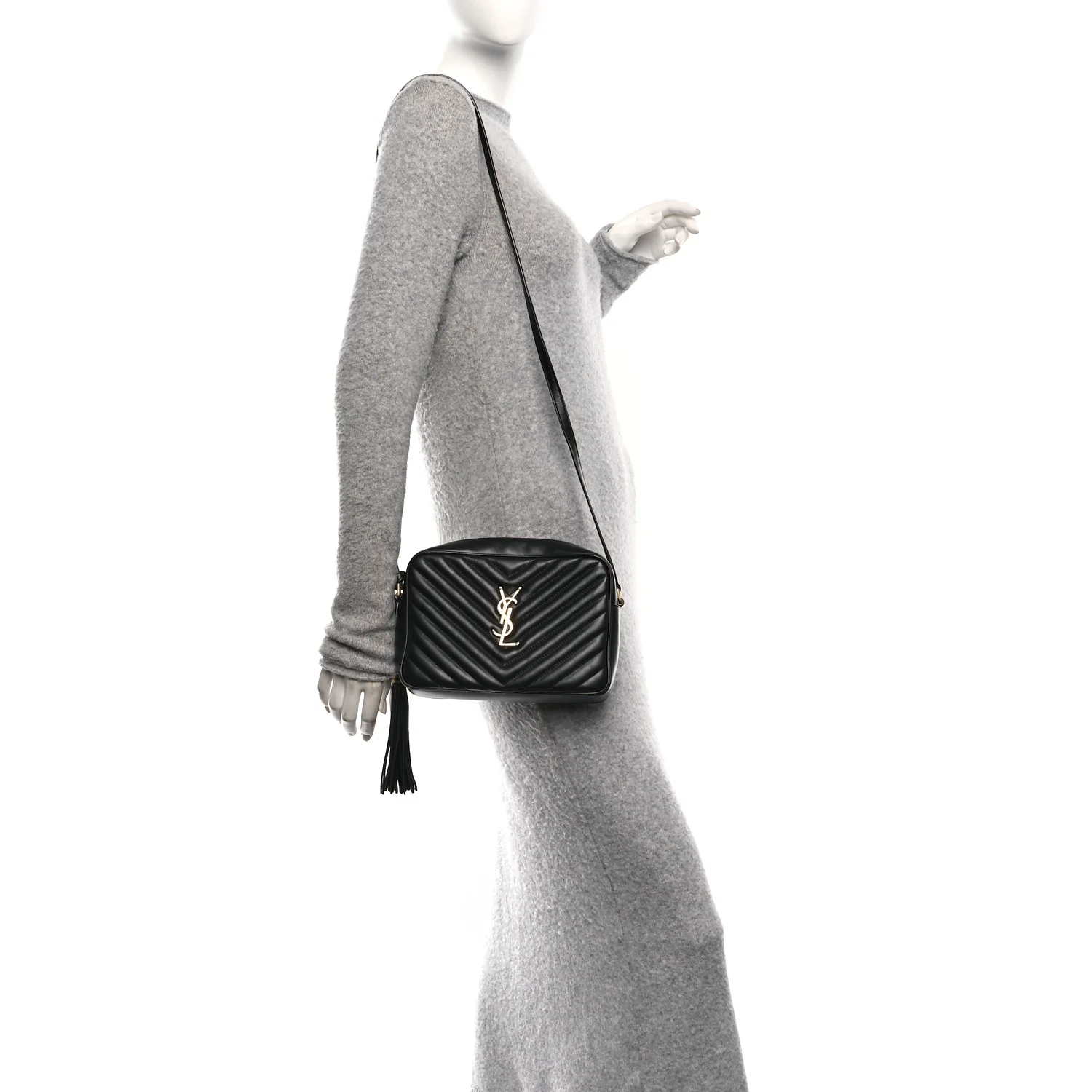 Calfskin Matelasse Monogram Lou Camera Bag Black - Image 2