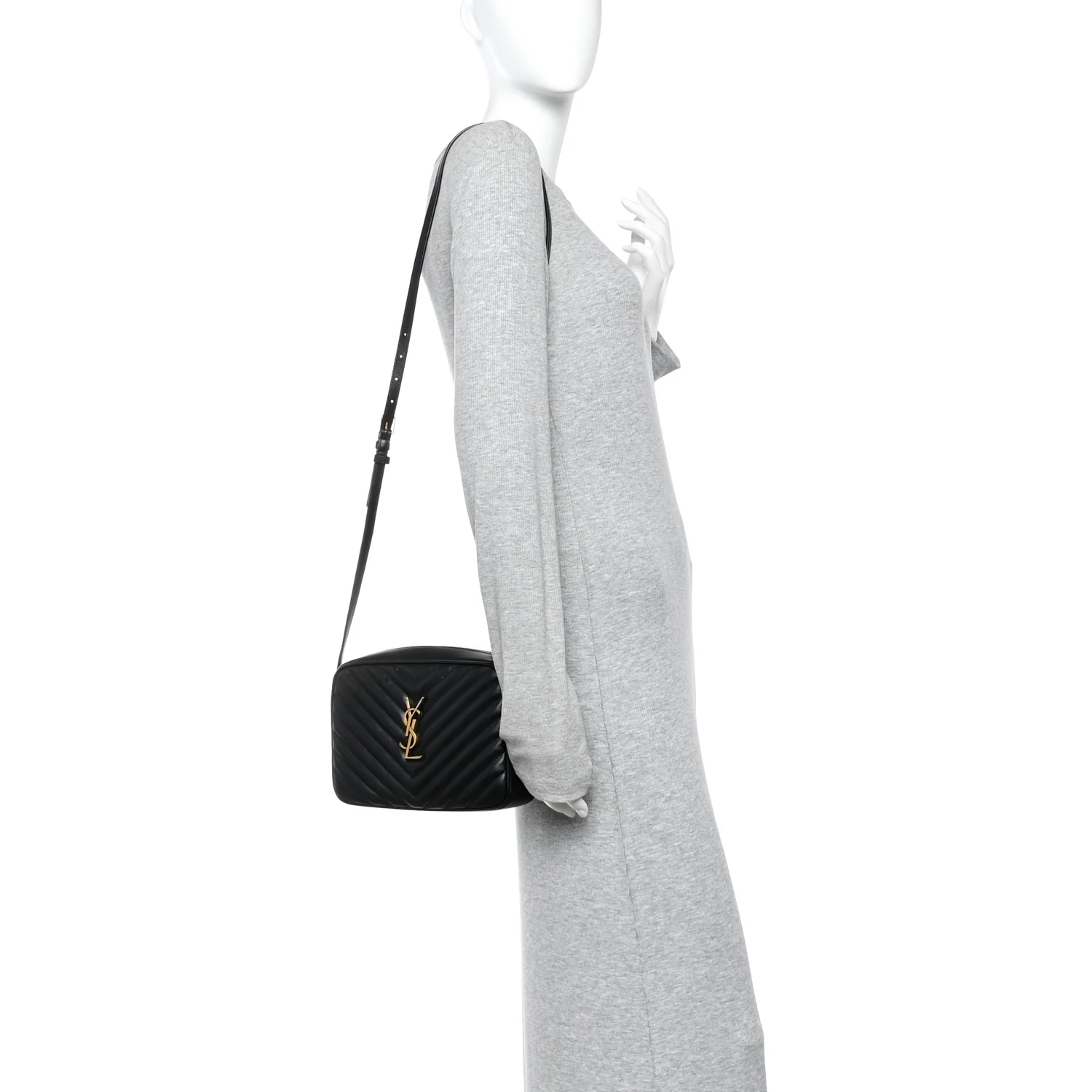 Calfskin Matelasse Monogram Lou Camera Bag Black - Image 2
