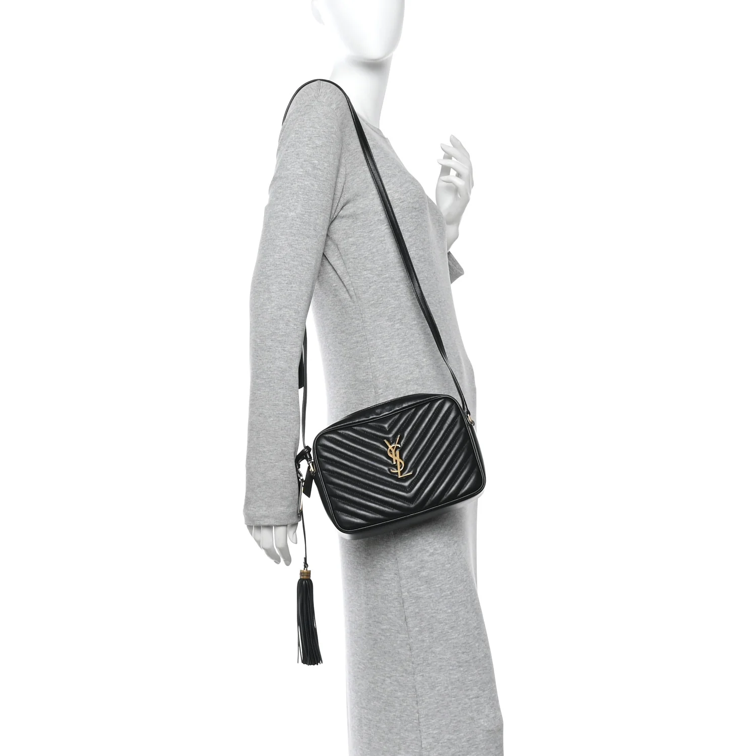 Calfskin Matelasse Monogram Lou Camera Bag Black - Image 2