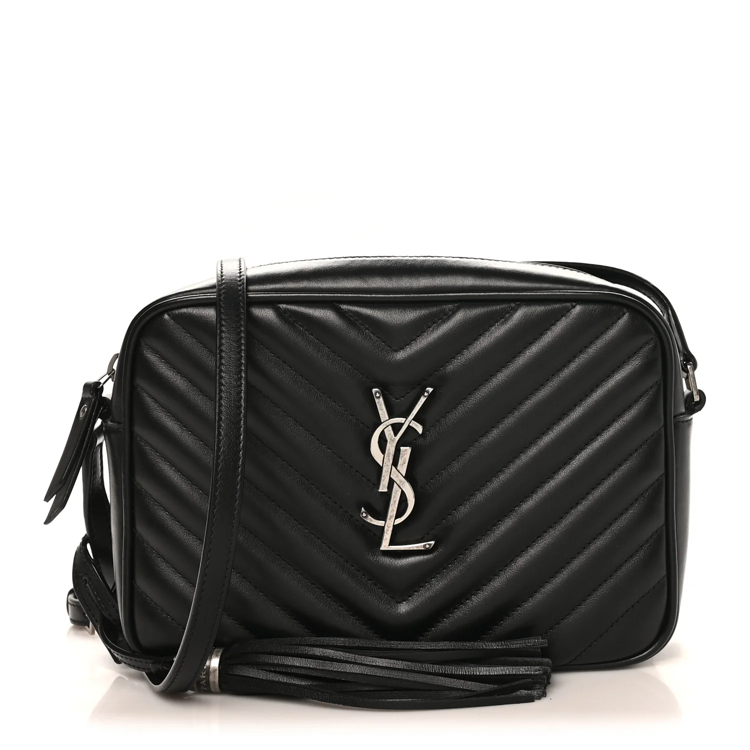 Calfskin Matelasse Monogram Lou Camera Bag Black