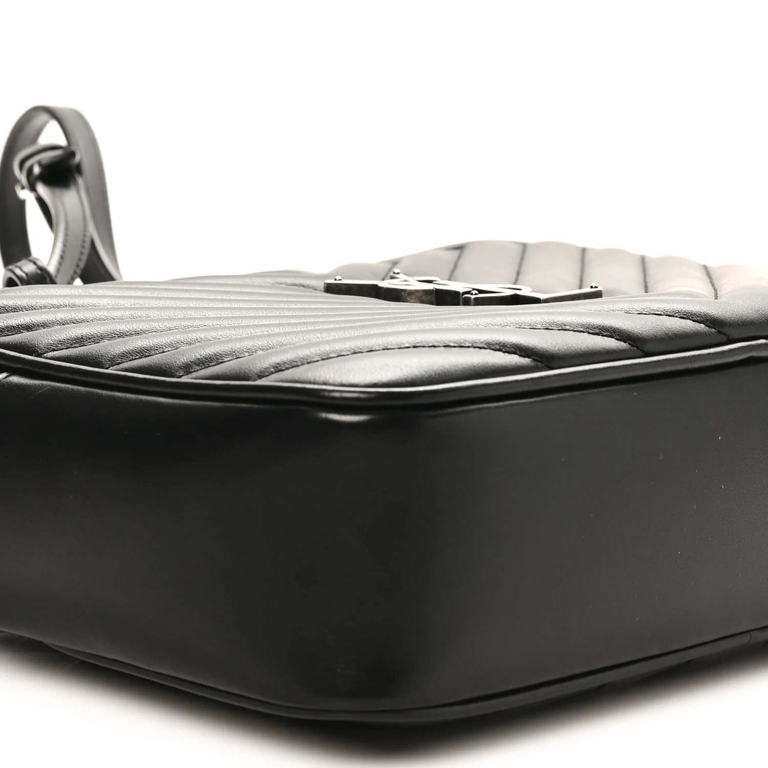 Calfskin Matelasse Monogram Lou Camera Bag Black - Image 9