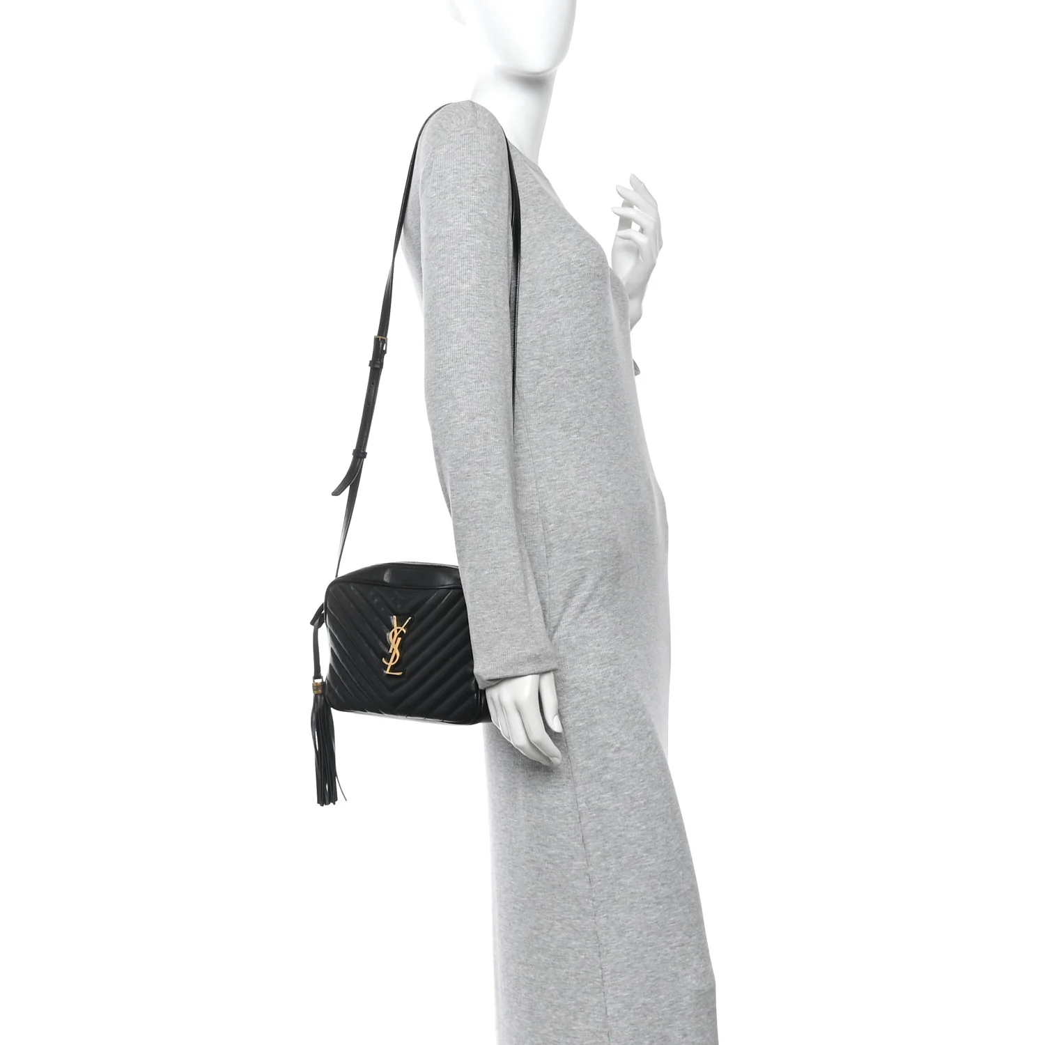 Calfskin Matelasse Monogram Lou Camera Bag Black - Image 2