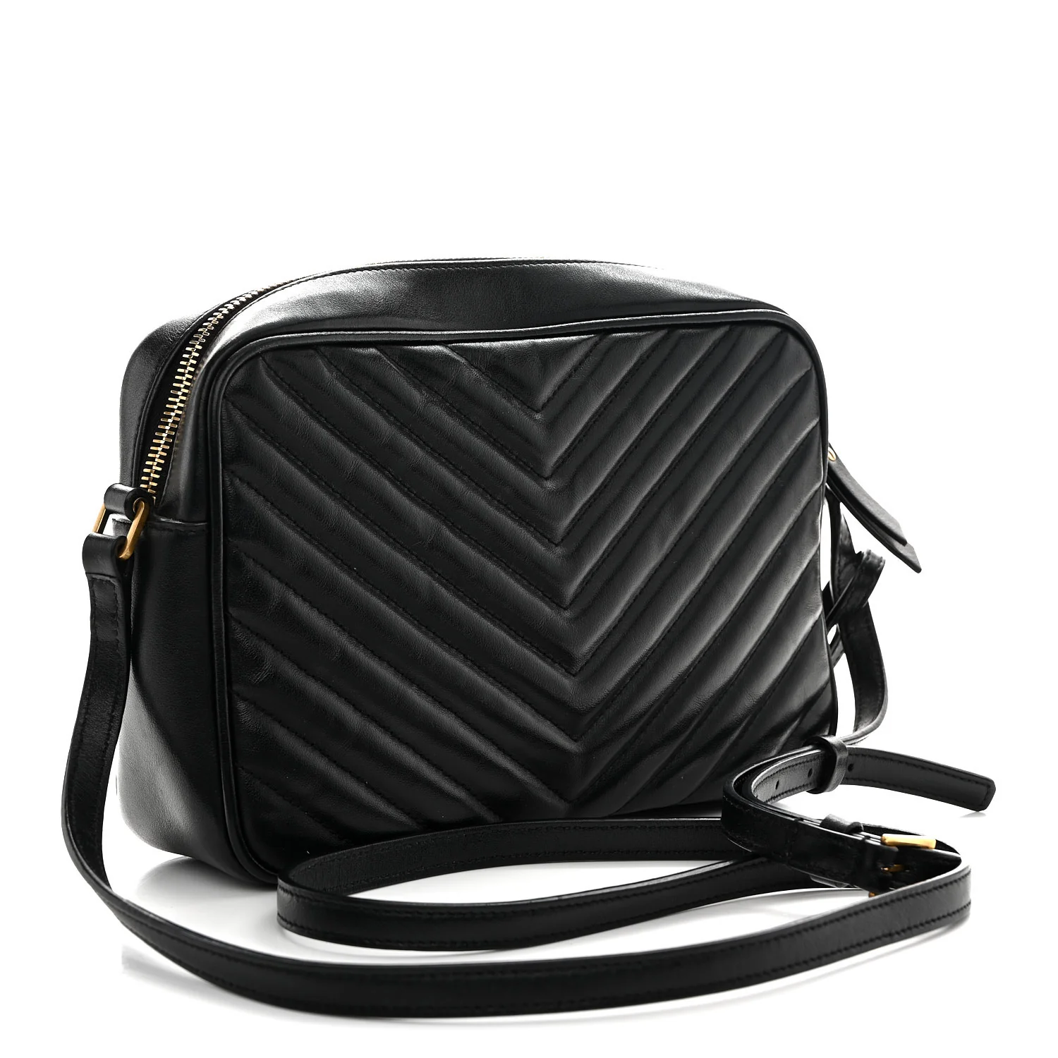 Calfskin Matelasse Monogram Lou Camera Bag Black - Image 3