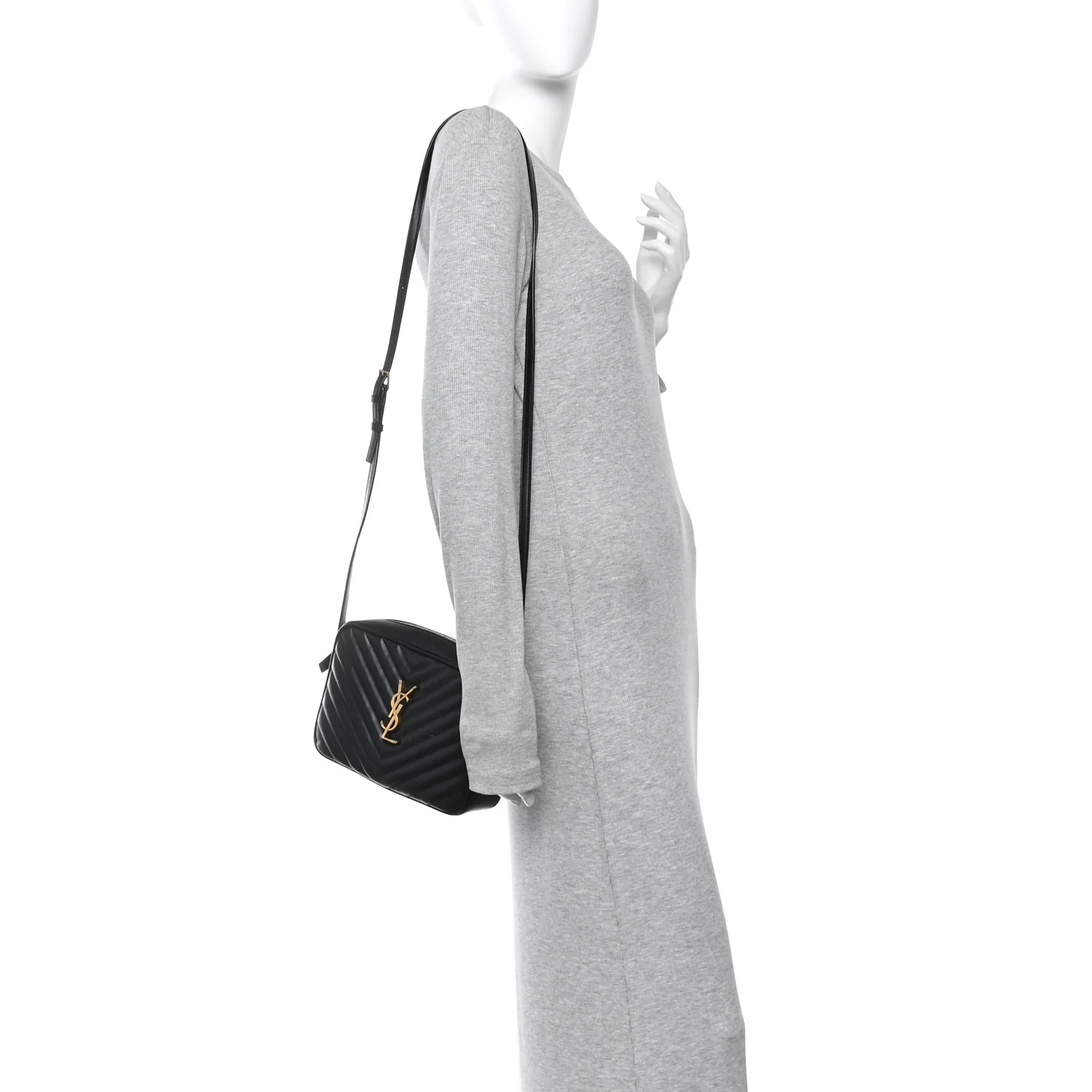 Calfskin Matelasse Monogram Lou Camera Bag Black - Image 2