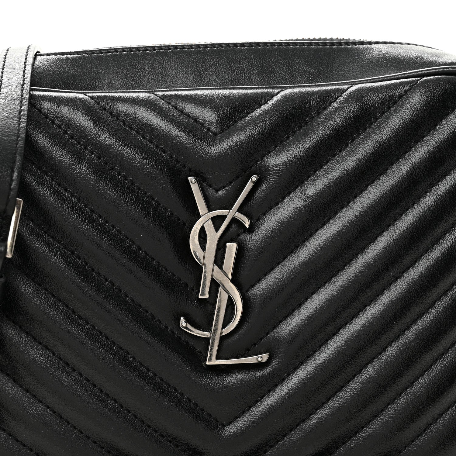 Calfskin Matelasse Monogram Lou Camera Bag Black - Image 8