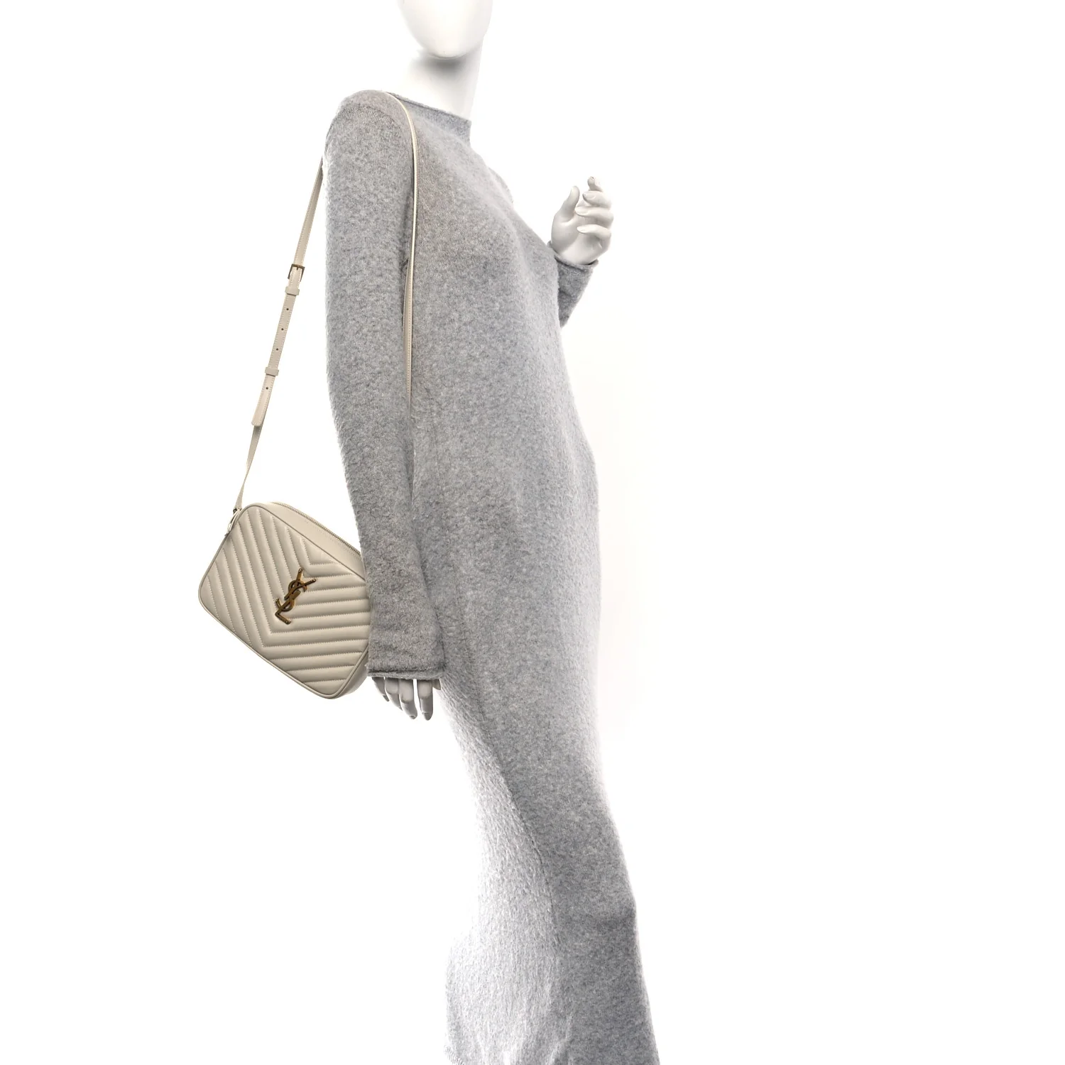 Calfskin Matelasse Monogram Lou Camera Bag Crema Soft - Image 2