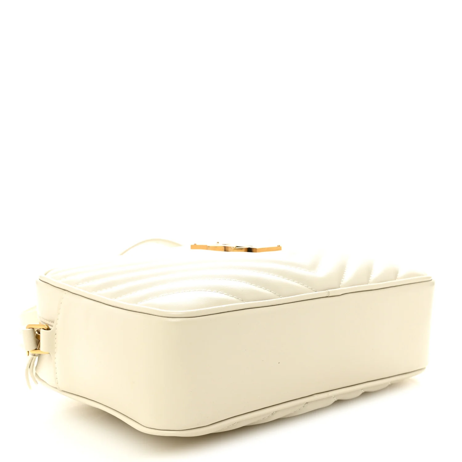 Calfskin Matelasse Monogram Lou Camera Bag Crema Soft