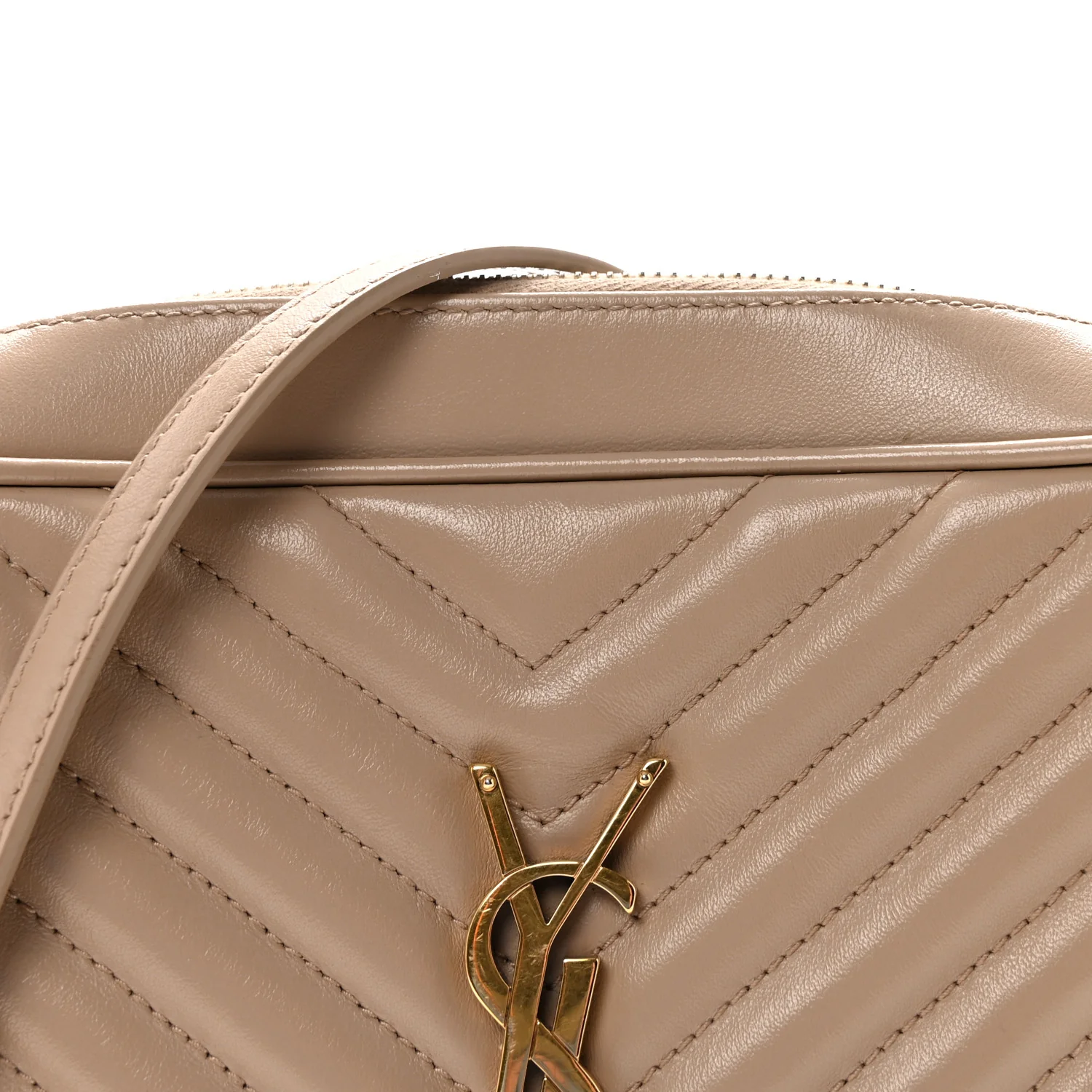 Calfskin Matelasse Monogram Lou Camera Bag Dark Beige - Image 7