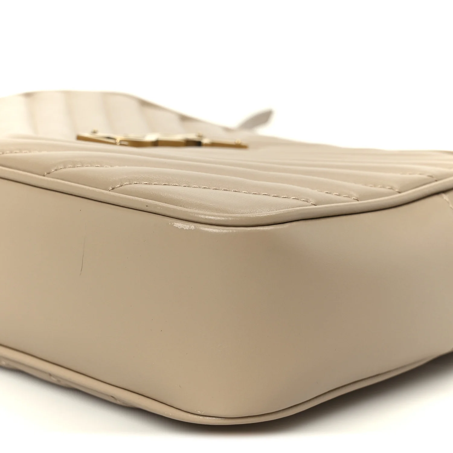 Calfskin Matelasse Monogram Lou Camera Bag Dark Beige - Image 10