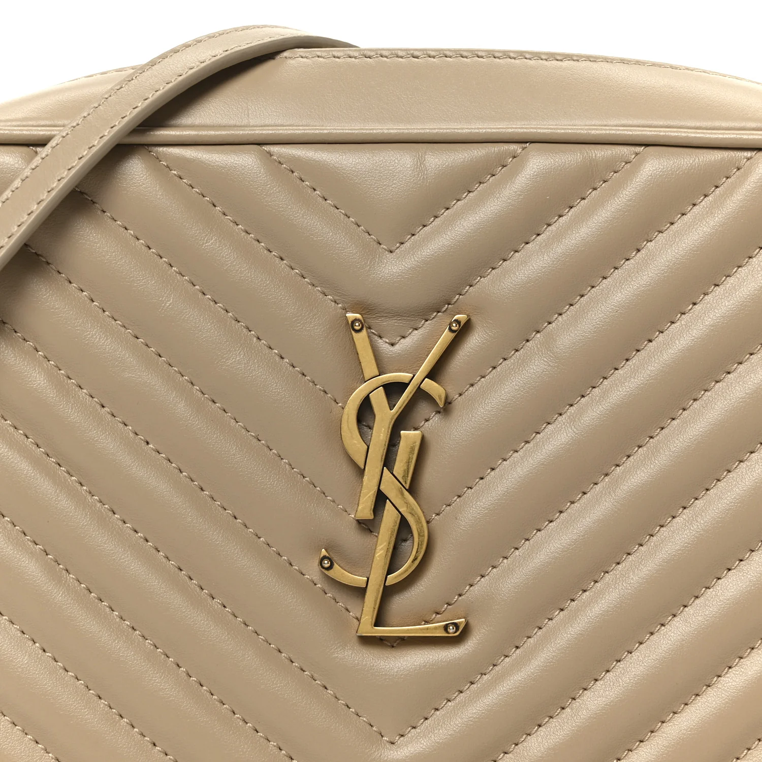 Calfskin Matelasse Monogram Lou Camera Bag Dark Beige - Image 8