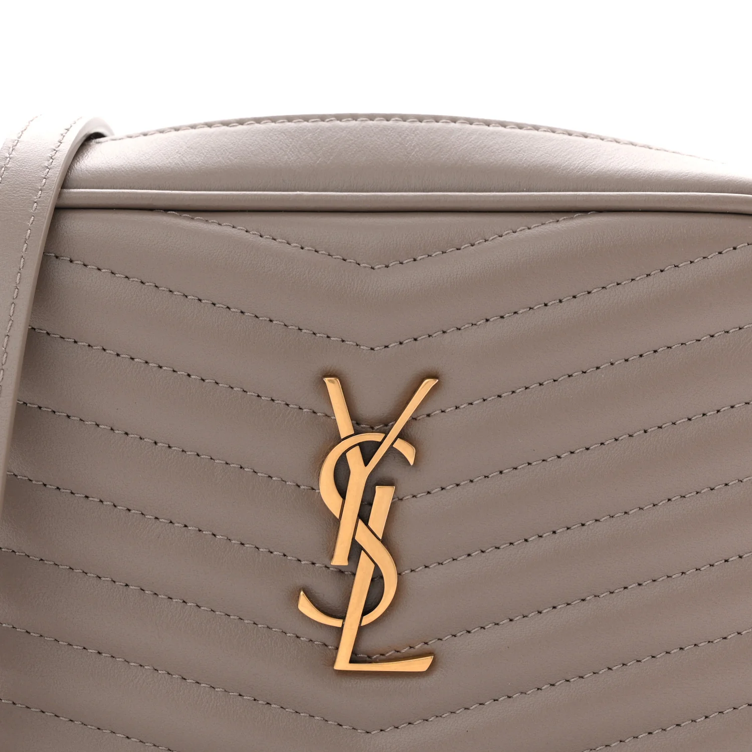 Calfskin Matelasse Monogram Mini Lou Camera Bag Taupe - Image 7
