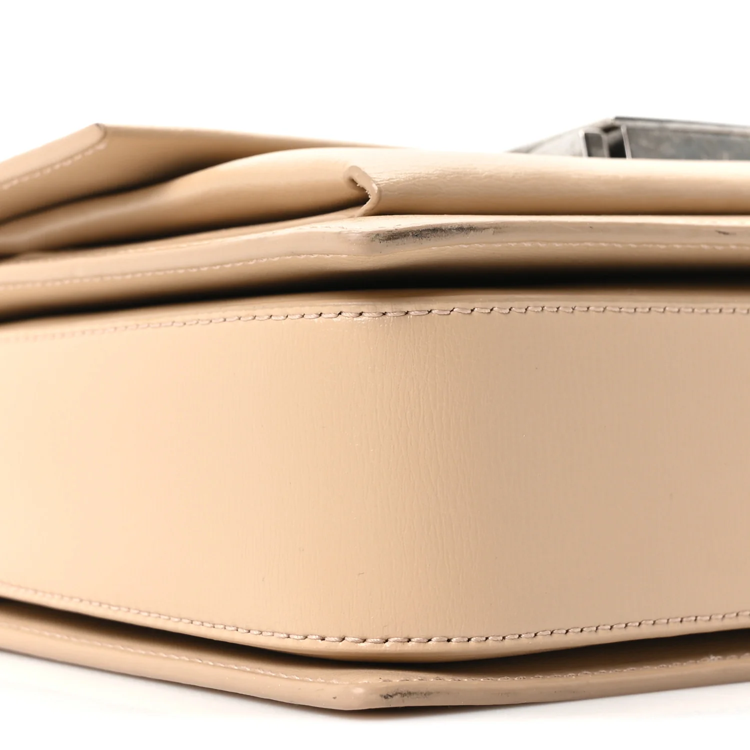 Calfskin Medium Bellechasse Satchel Beige - Image 8