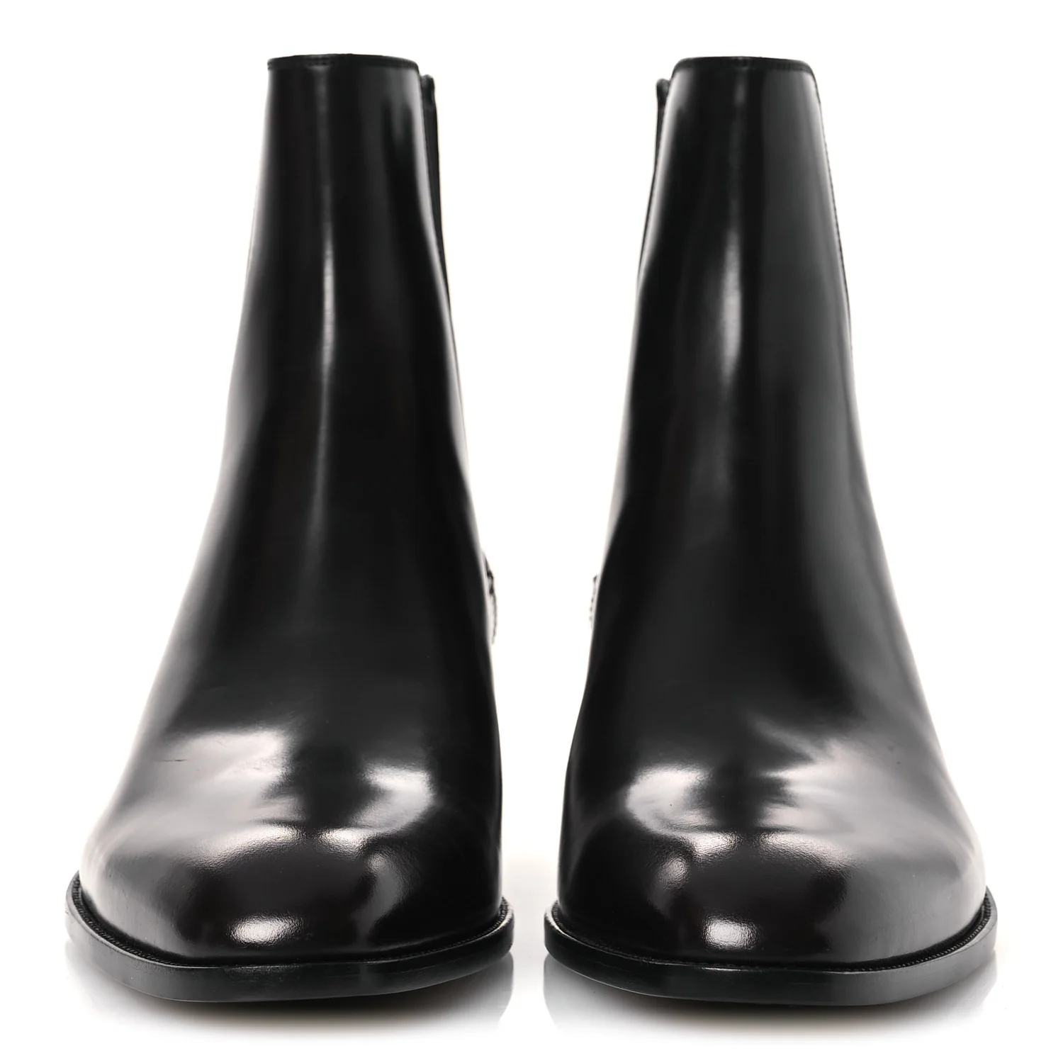Calfskin Mens Wyatt 40mm Chelsea Boots 45 Black - Image 3