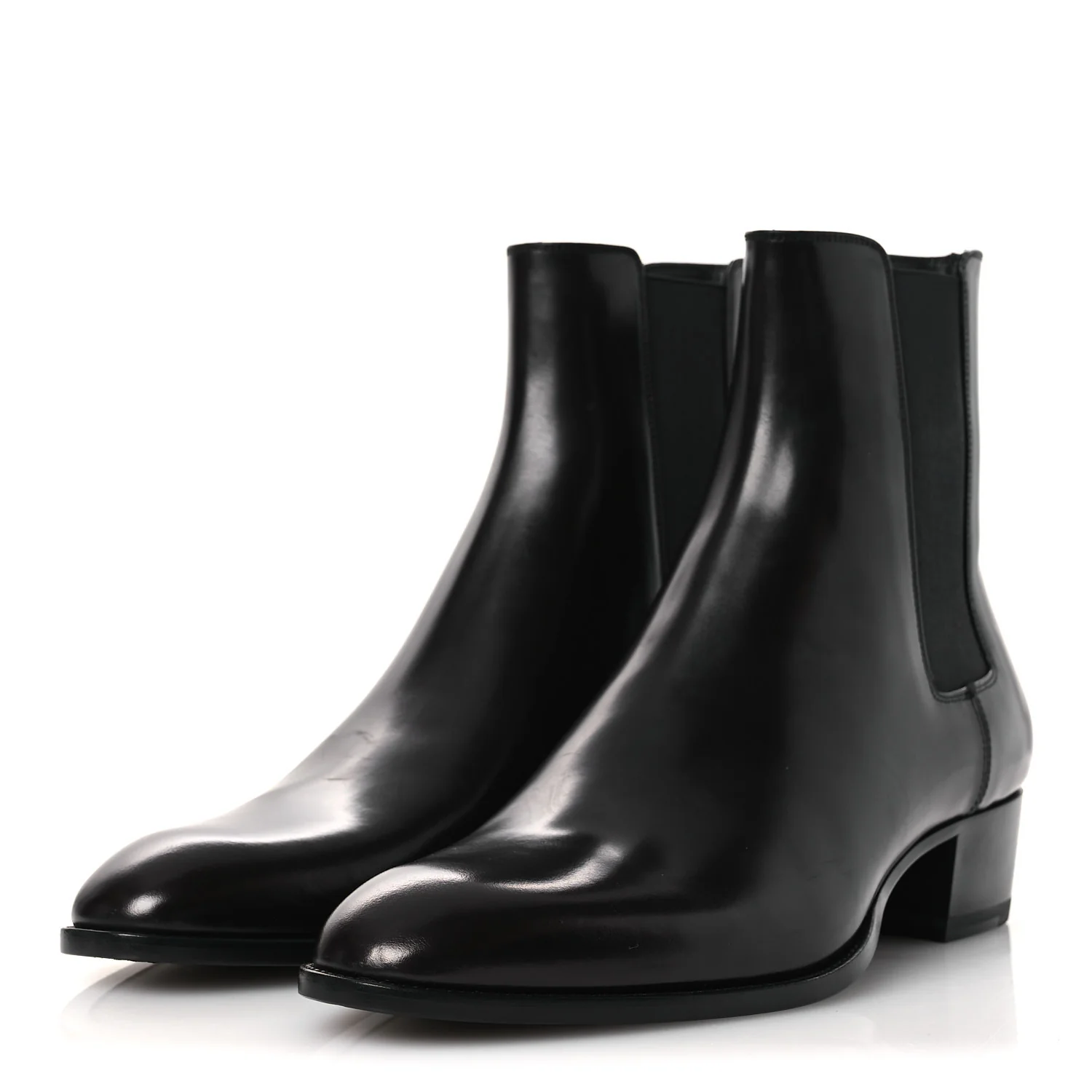 Calfskin Mens Wyatt 40mm Chelsea Boots 45 Black - Image 4