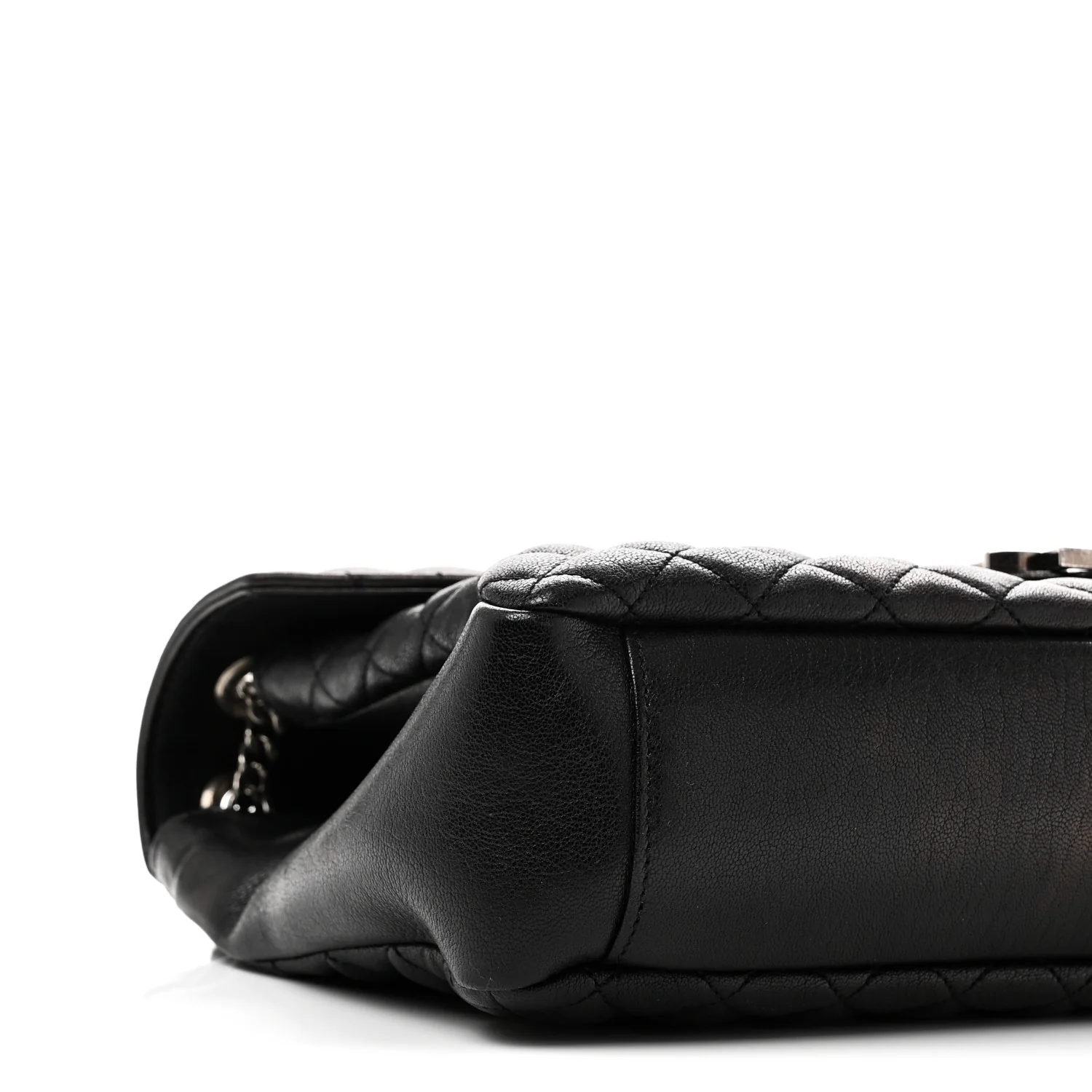 Calfskin Mixed Matelasse Triquilt Large Monogram Satchel Black - Image 9