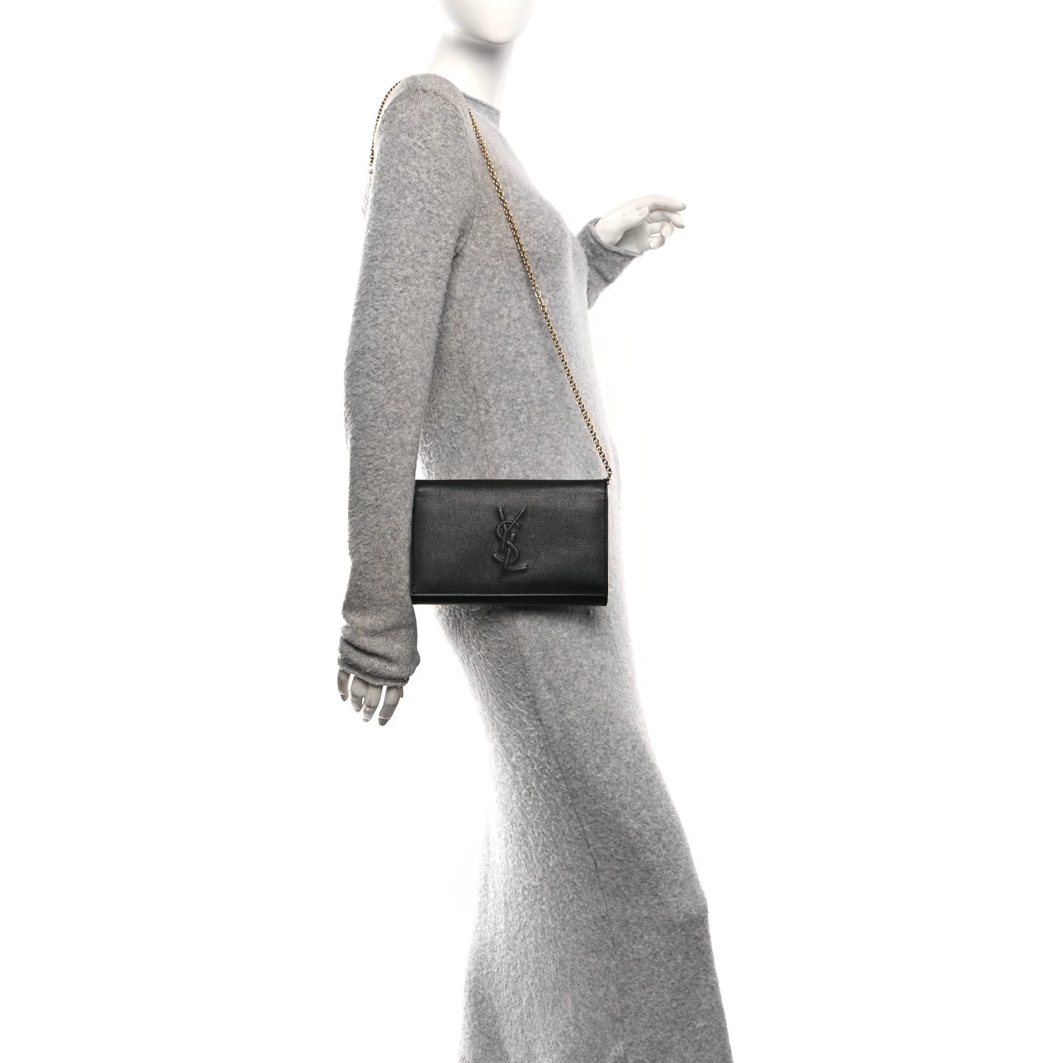 Calfskin Monogram Belle de Jour Chain Clutch Black - Image 2