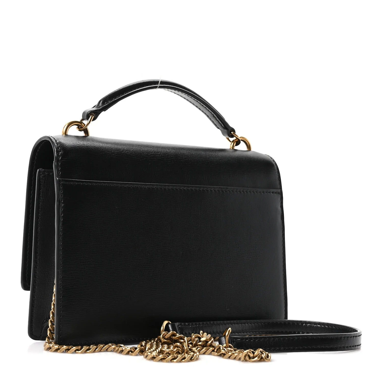 Calfskin Monogram Sunset Chain Wallet Black - Image 3